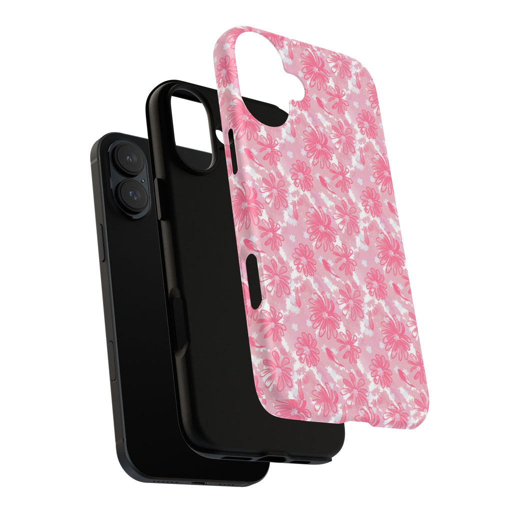 Flora Pink White Phone Case (Carry Original Art Drawn) Printify