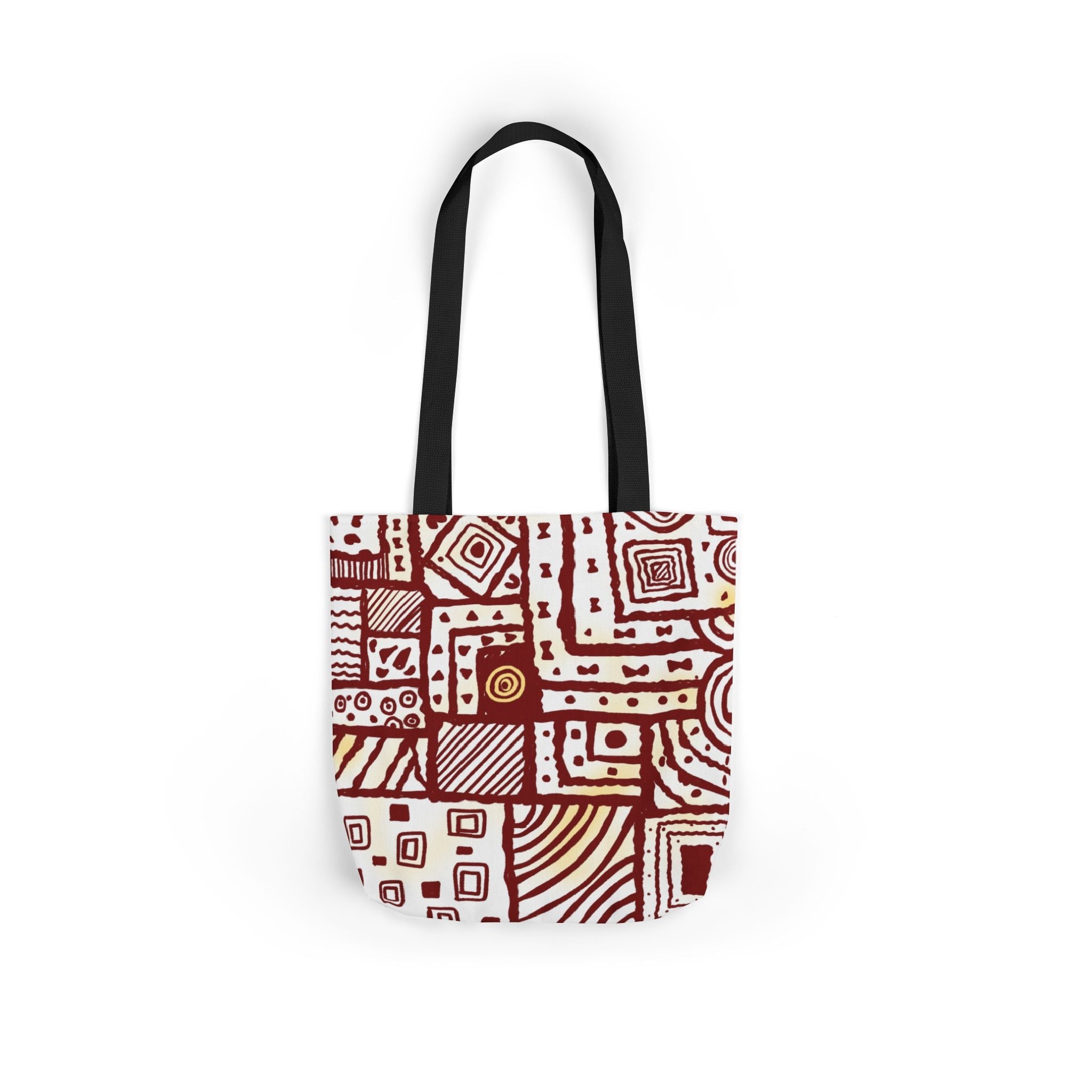 Abstract Pattern Canvas Tote Bag, 5-Color Straps Printify