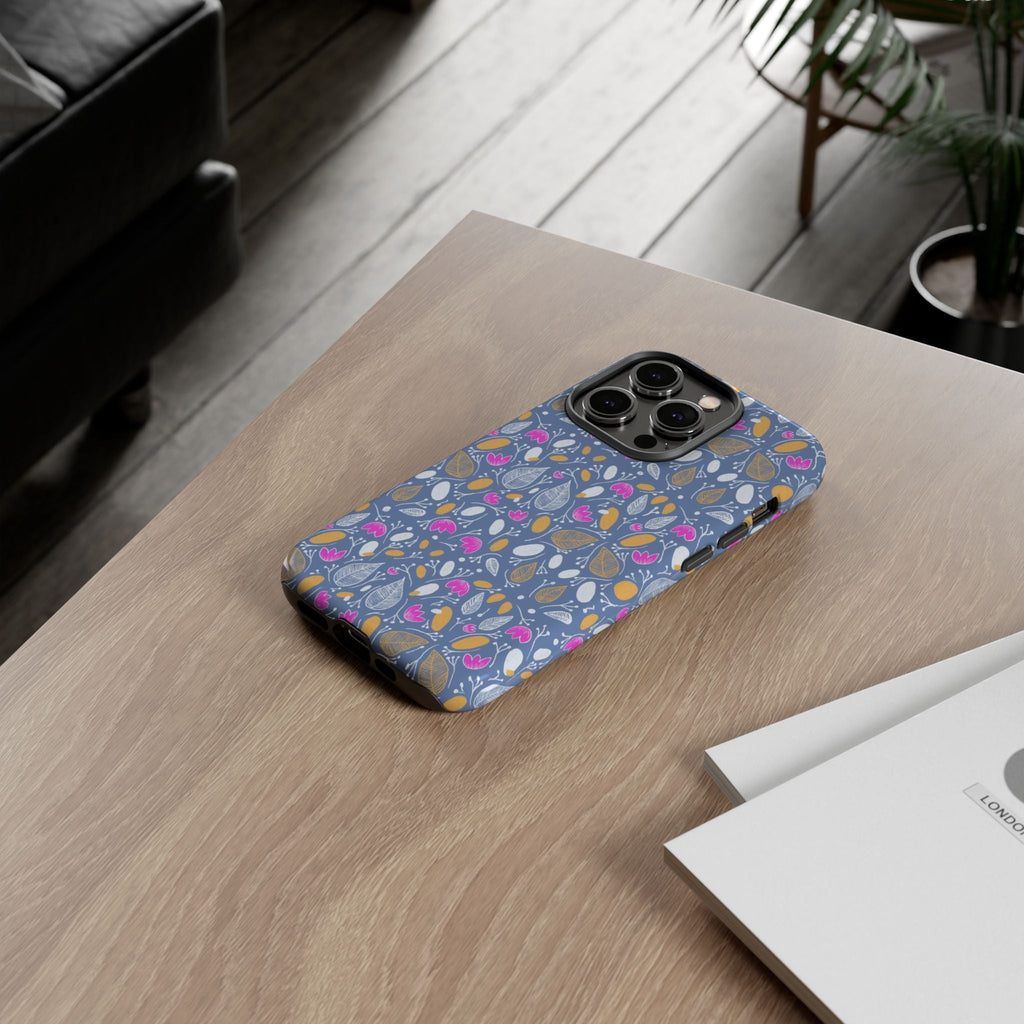 Abstract Grey Small BotanicThemed Tough Cases-Matte and Glossy Printify