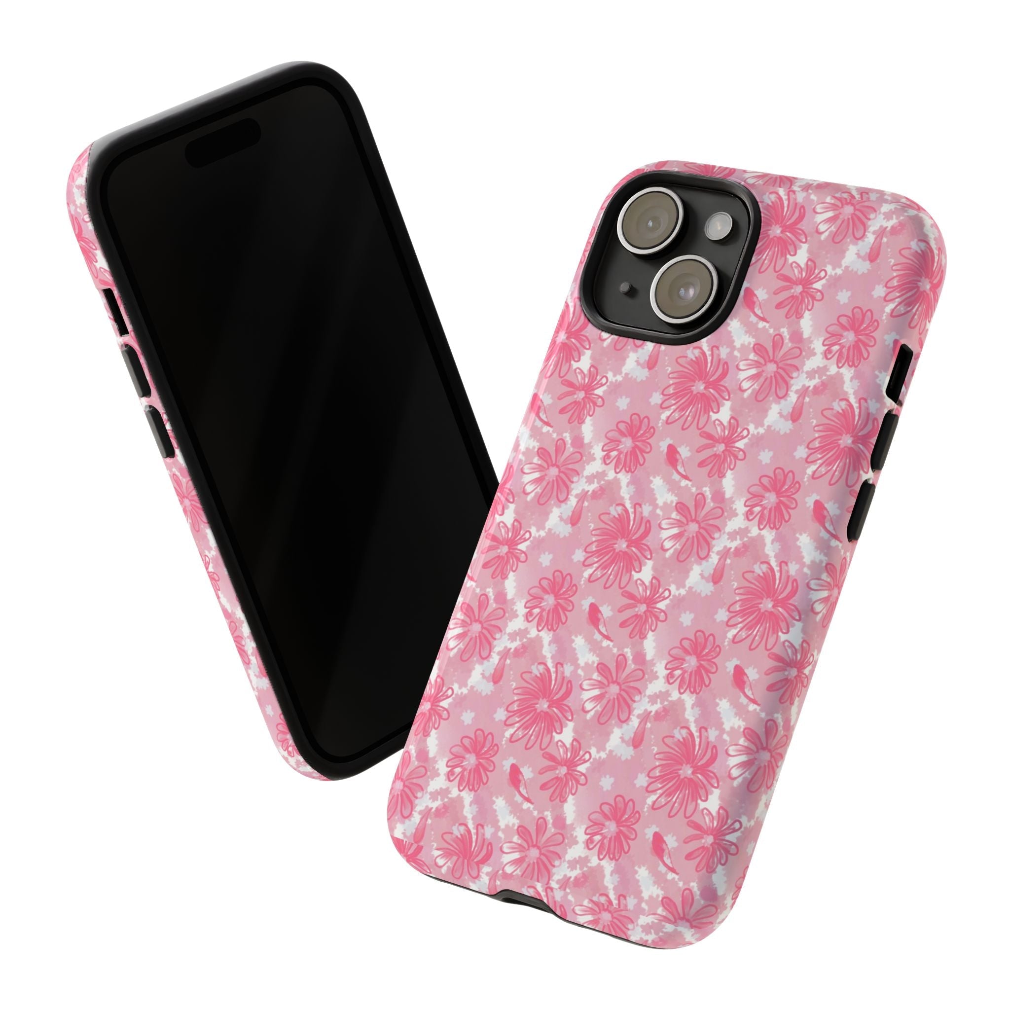 Flora Pink White Phone Case (Carry Original Art Drawn) Printify