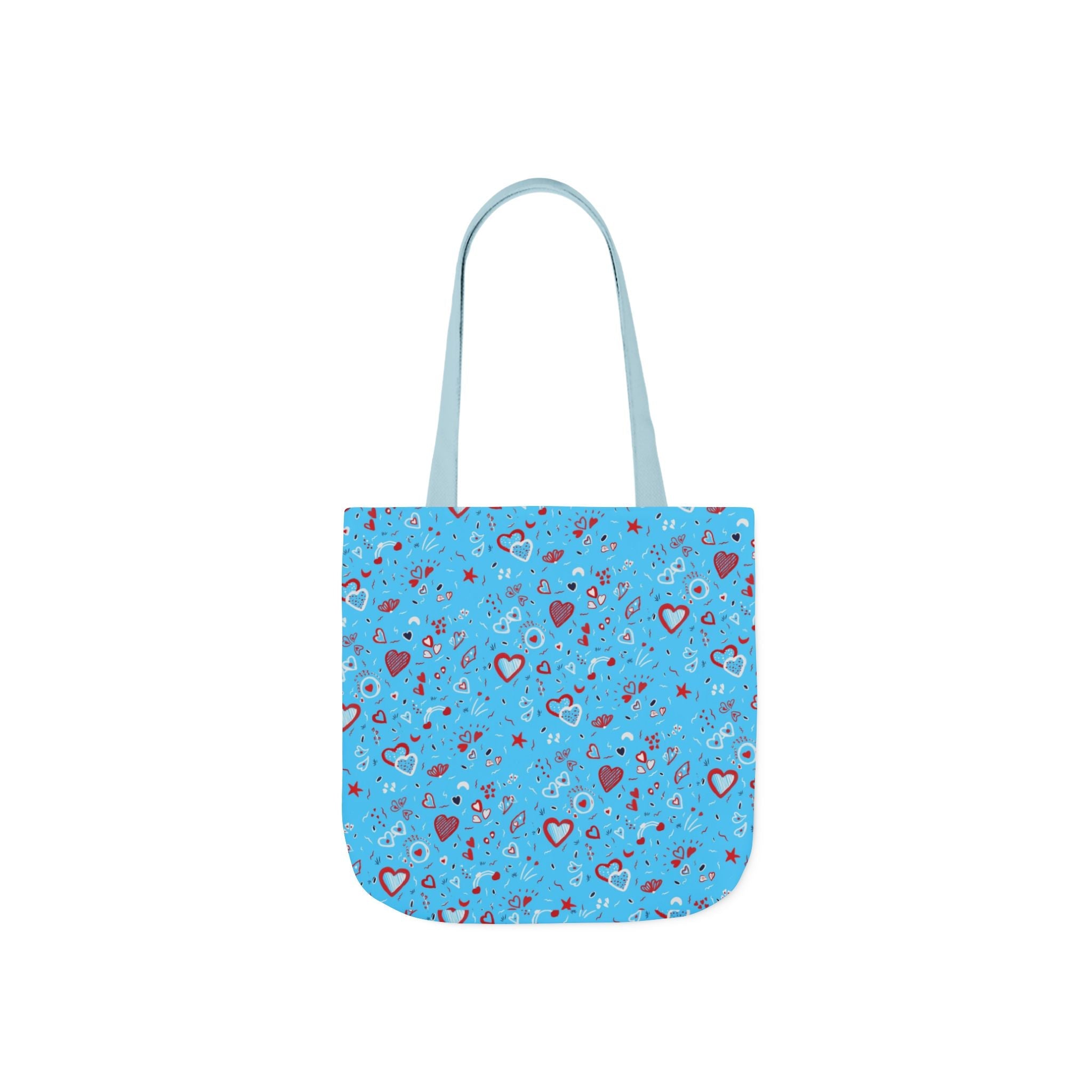 May be Valentine Hand Designed Print Canvas Tote Bag, 5-Color Straps Printify