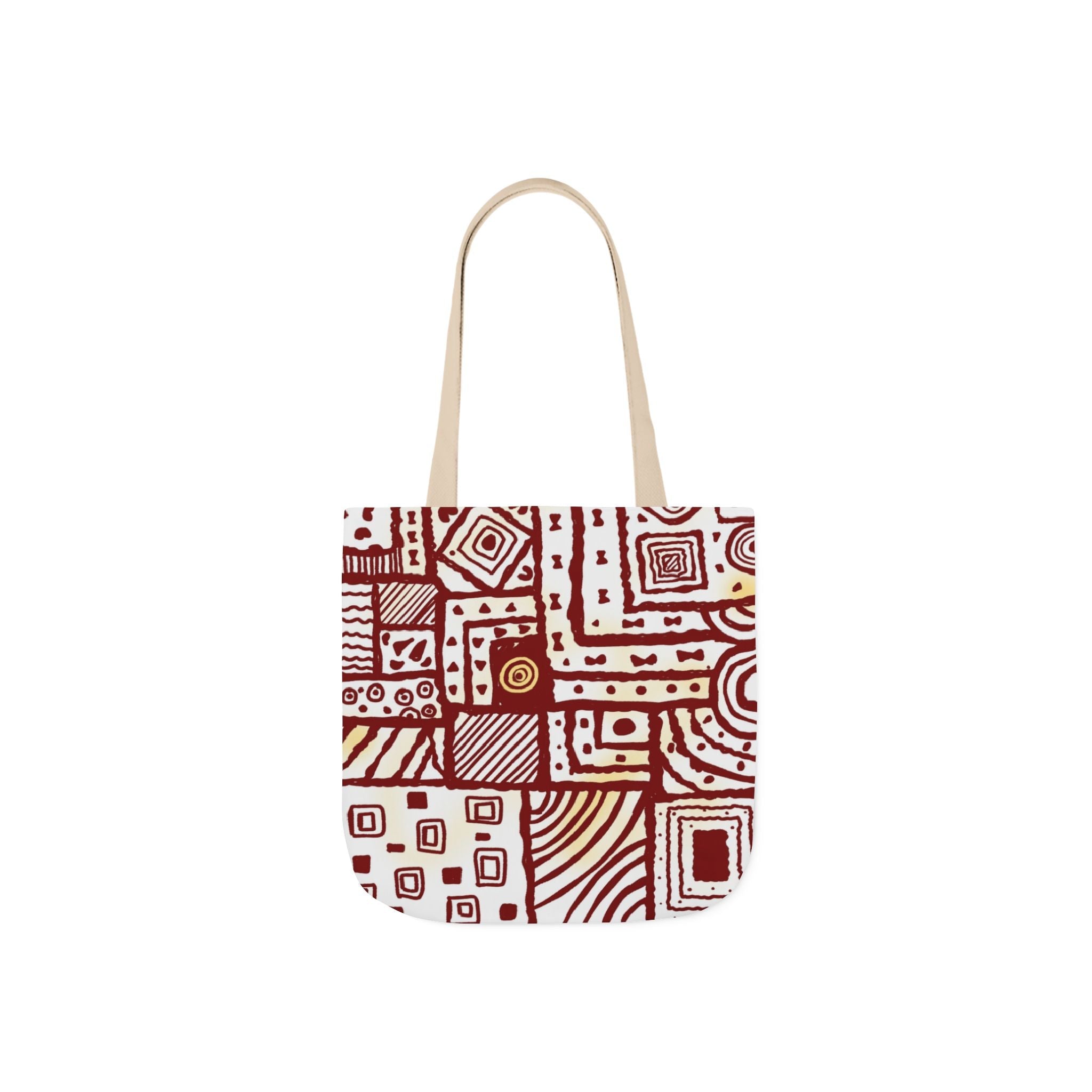 Abstract Pattern Canvas Tote Bag, 5-Color Straps Printify