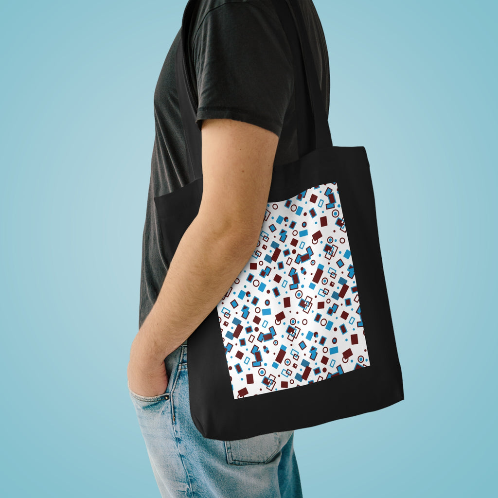 Geometric Shape Themed Cotton Tote Bag Printify