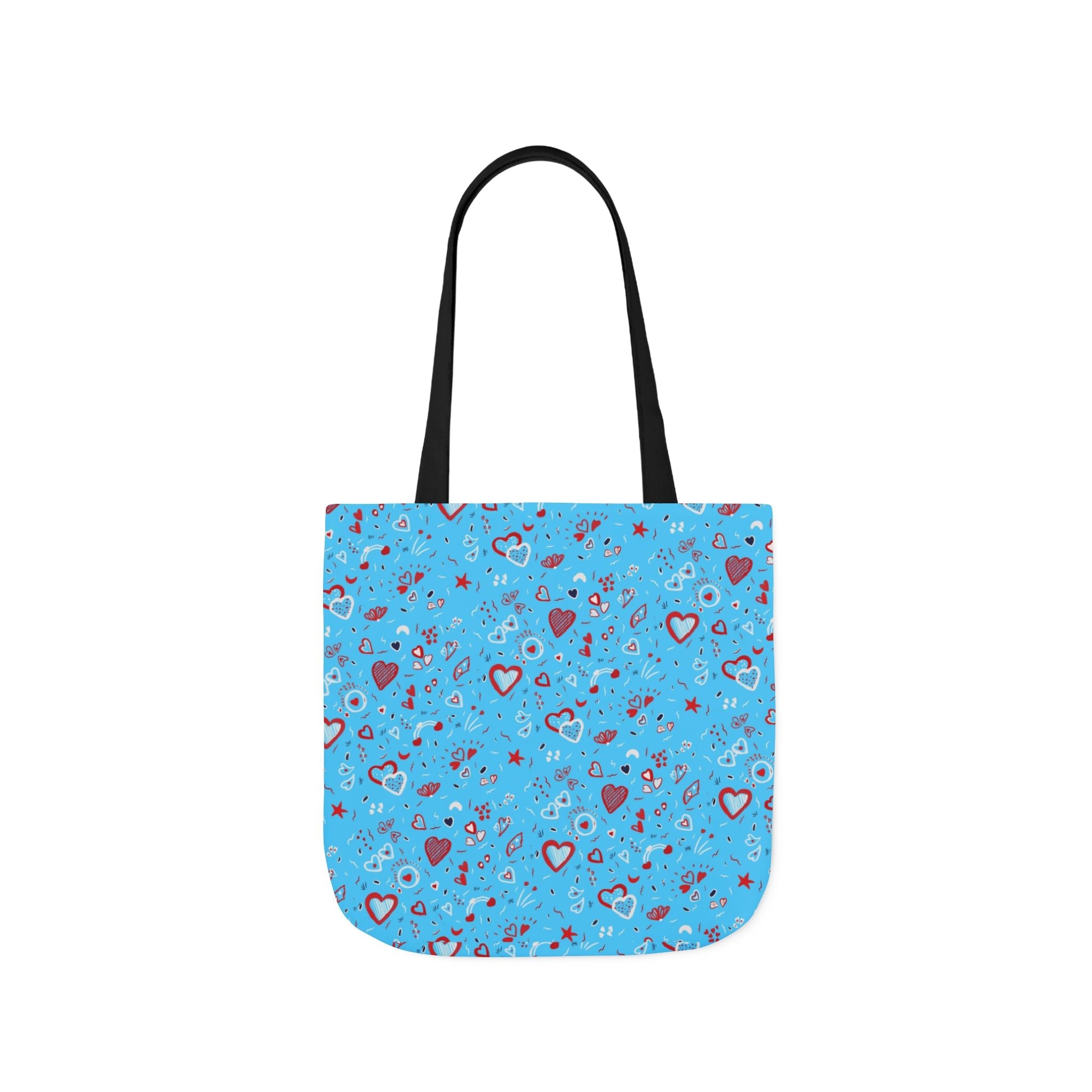 May be Valentine Hand Designed Print Canvas Tote Bag, 5-Color Straps Printify