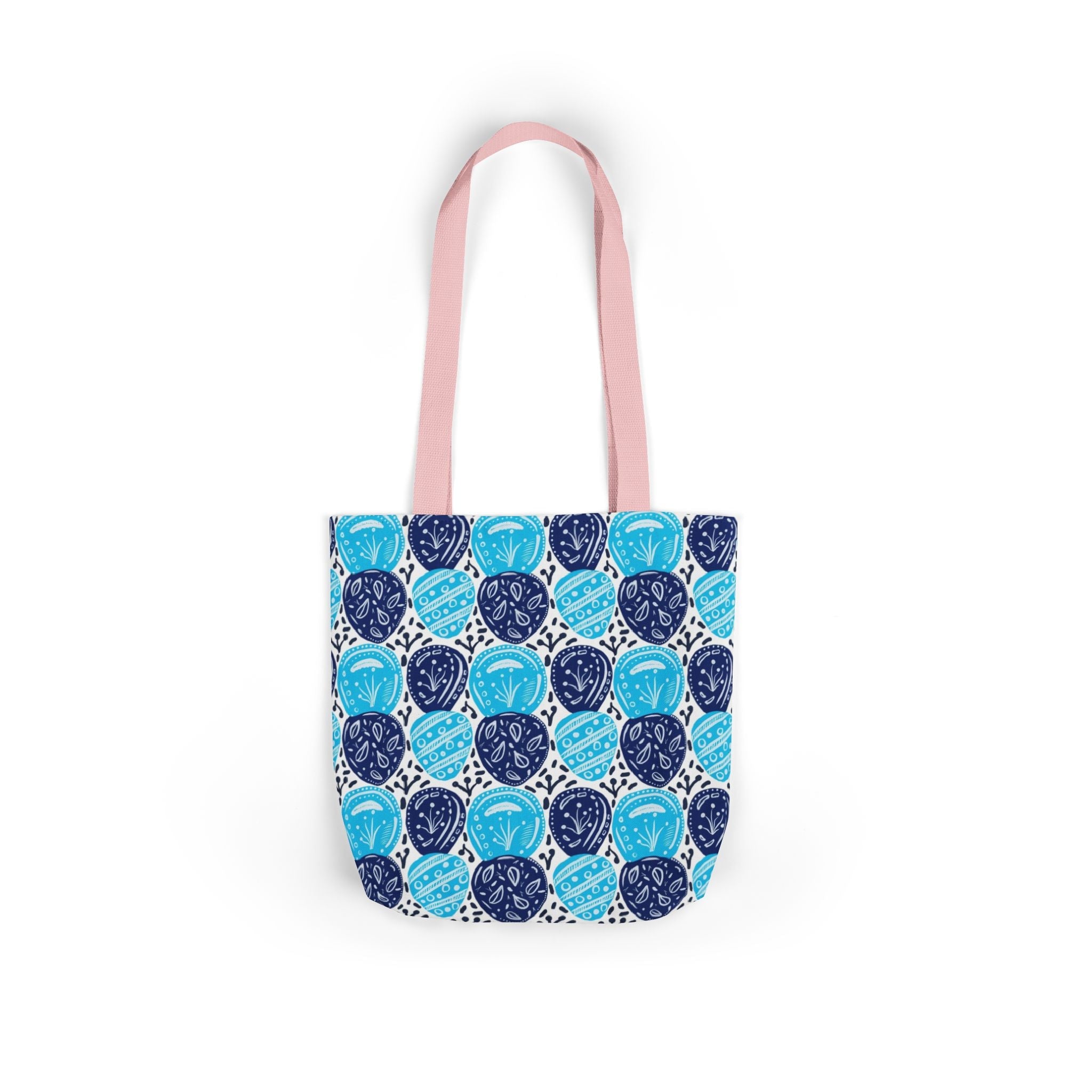 Blue Oval Abstract Canvas Tote Bag, 5-Color Straps Printify