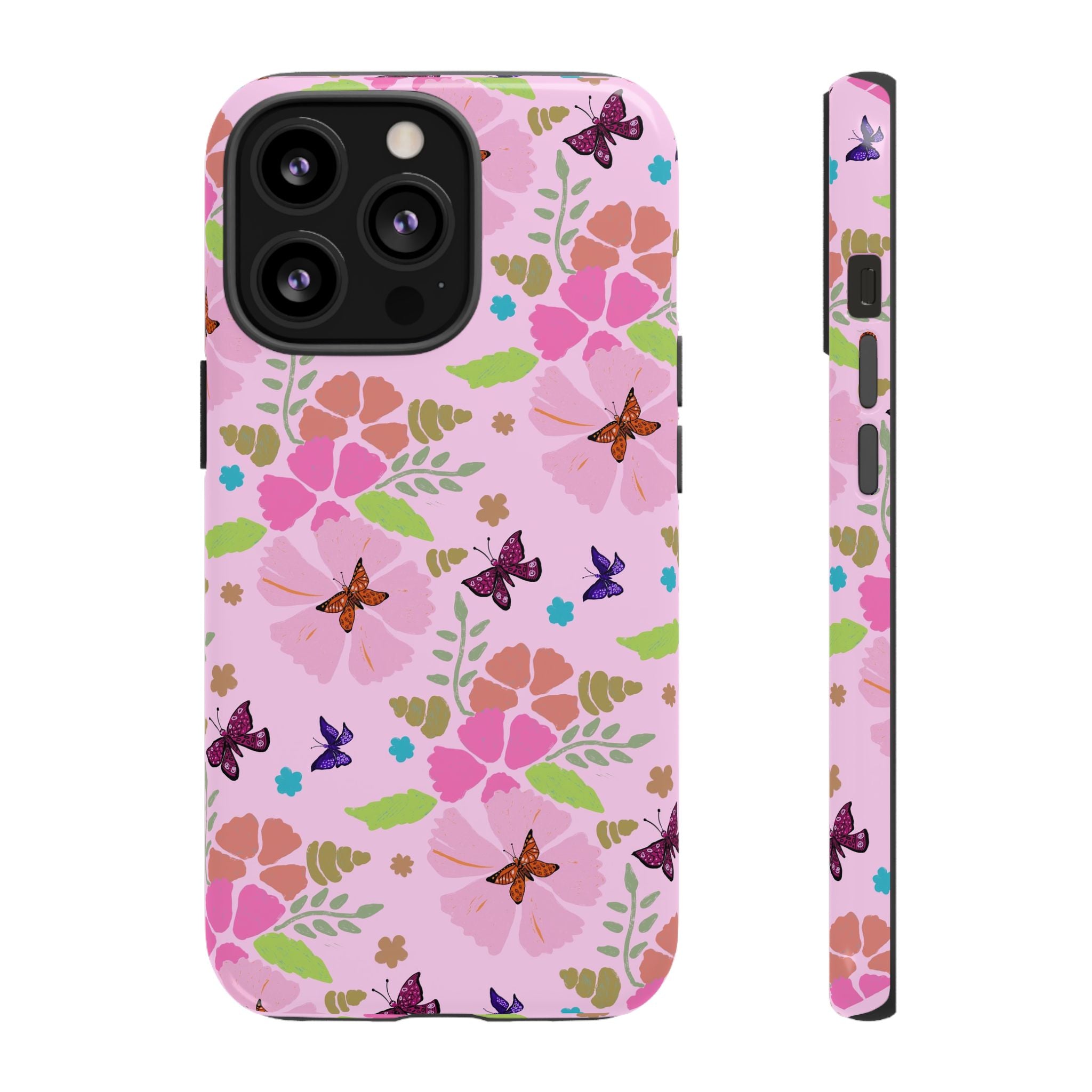 Pink Butterfly Garden Theme Tough Cases Printify
