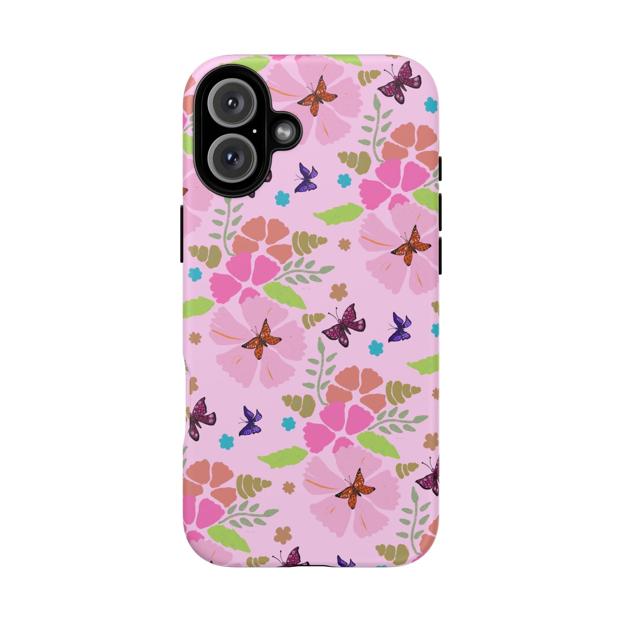 Pink Butterfly Garden Theme Tough Cases Printify