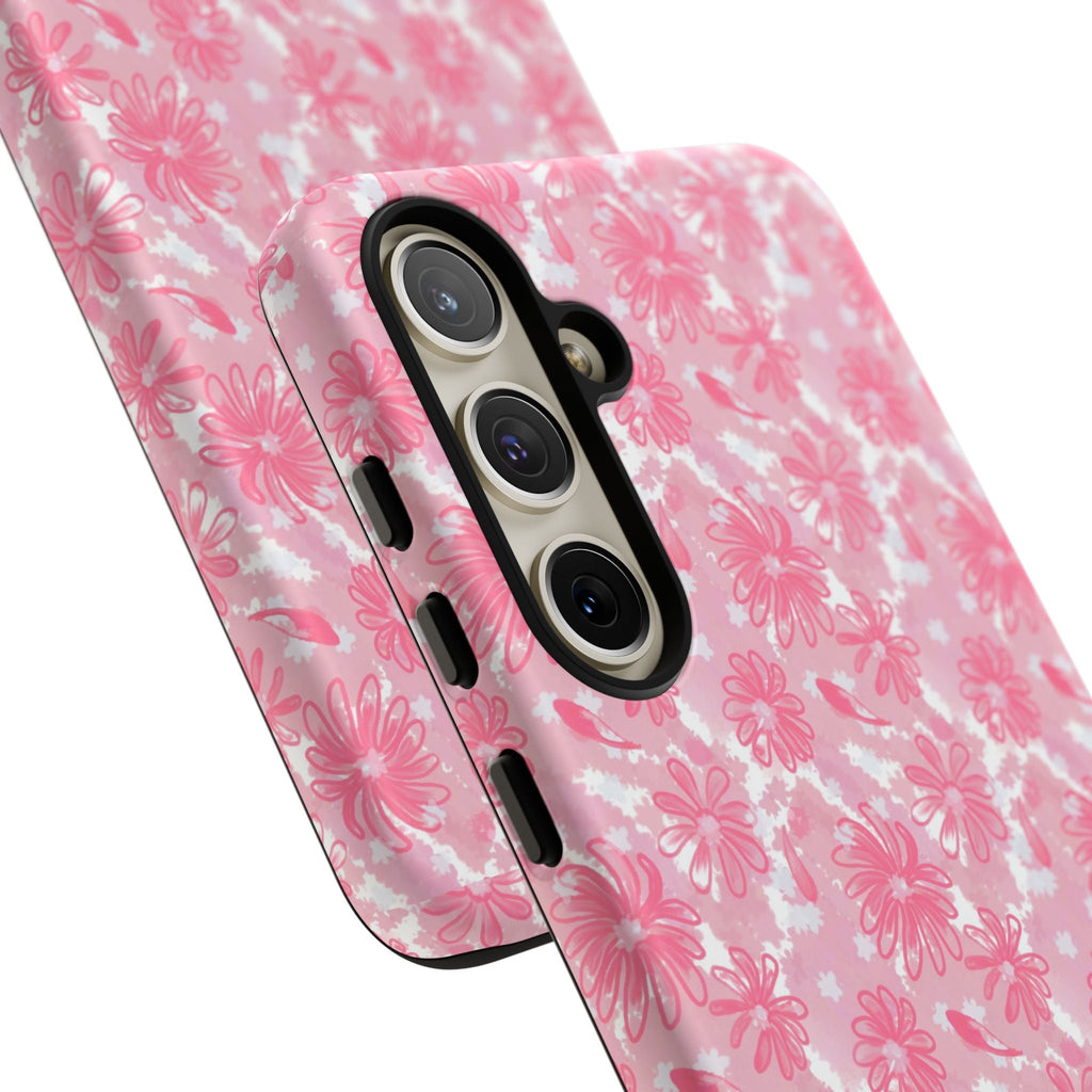 Flora Pink White Phone Case (Carry Original Art Drawn) Printify