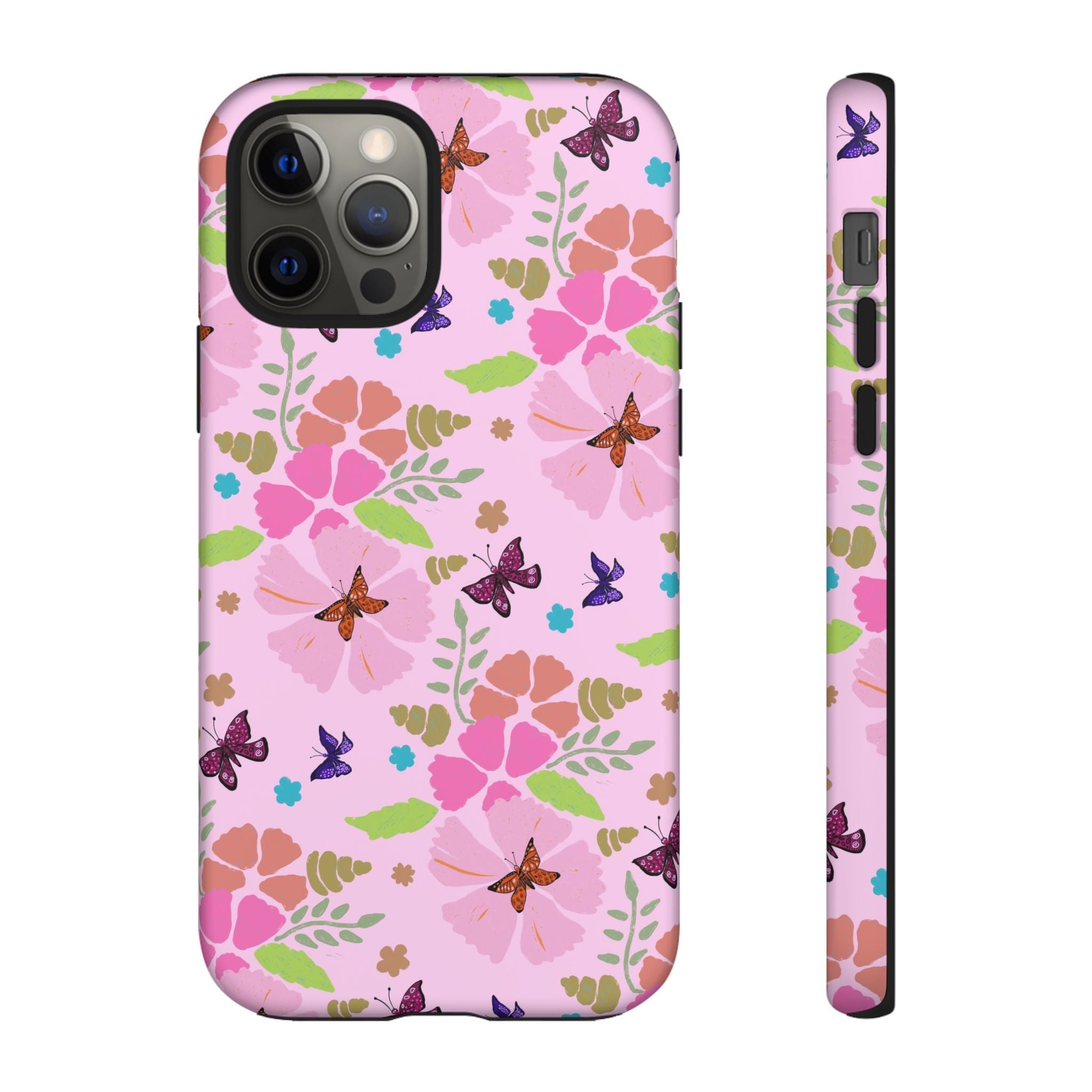 Pink Butterfly Garden Theme Tough Cases Printify
