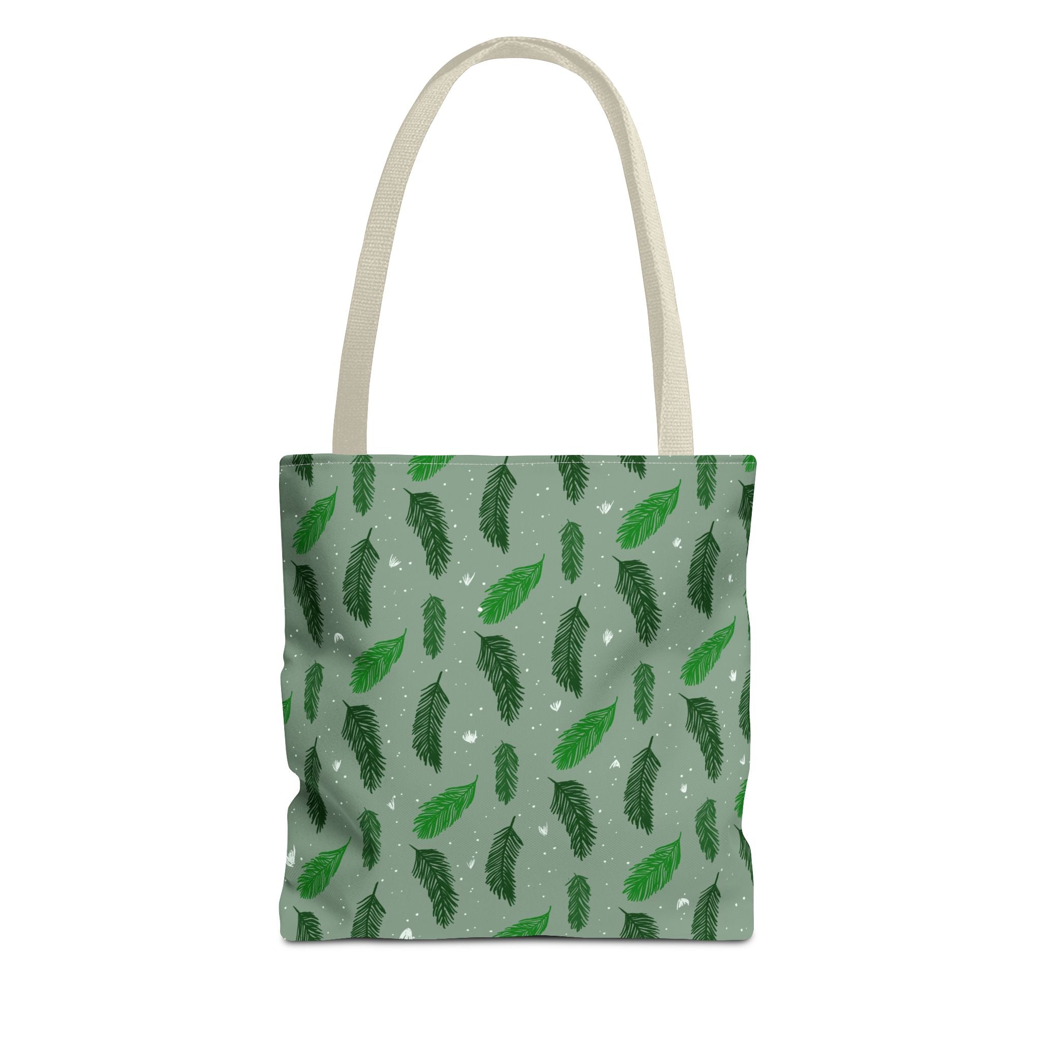 Olive Green Hand Drawn Botanic Print Tote Bags Printify