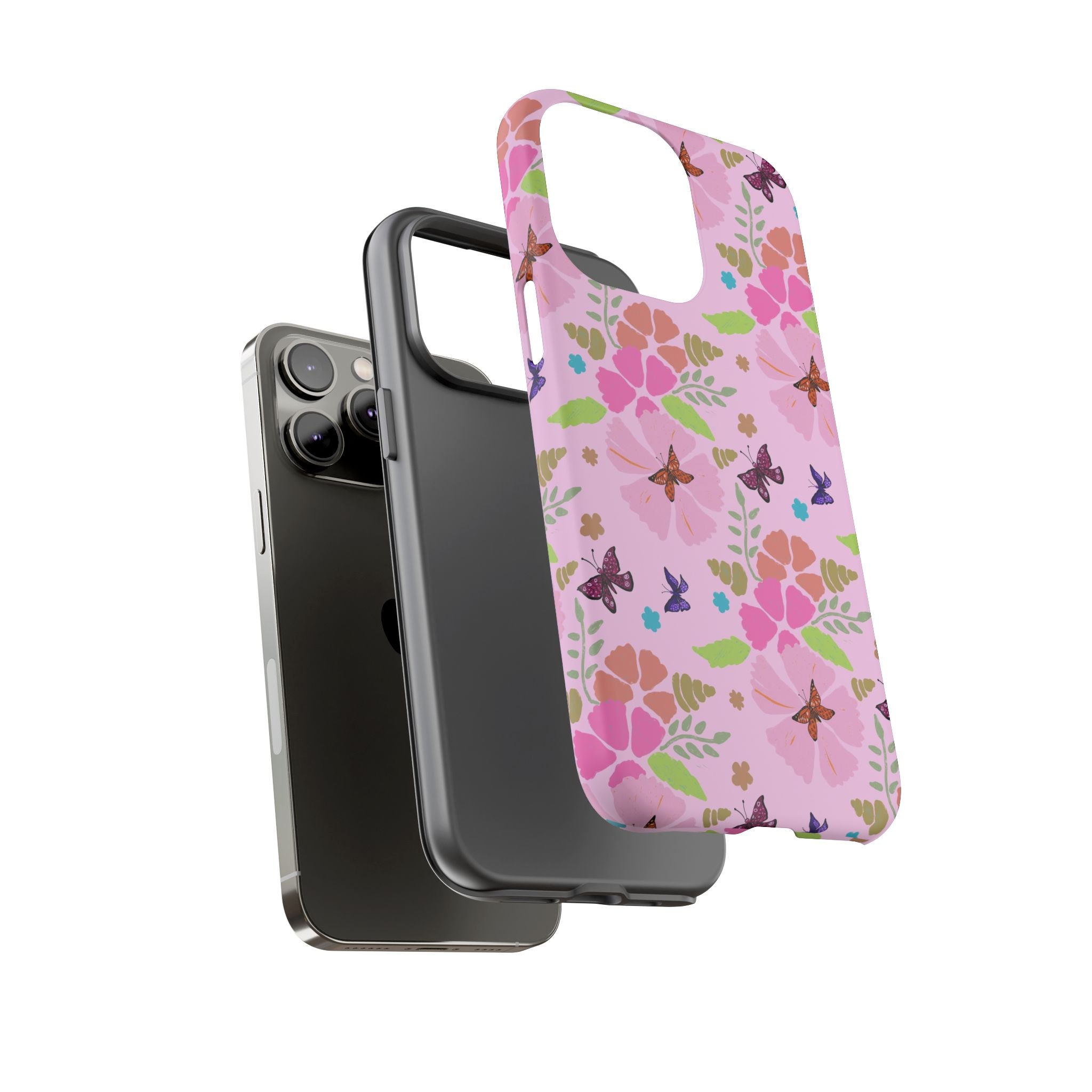 Pink Butterfly Garden Theme Tough Cases Printify
