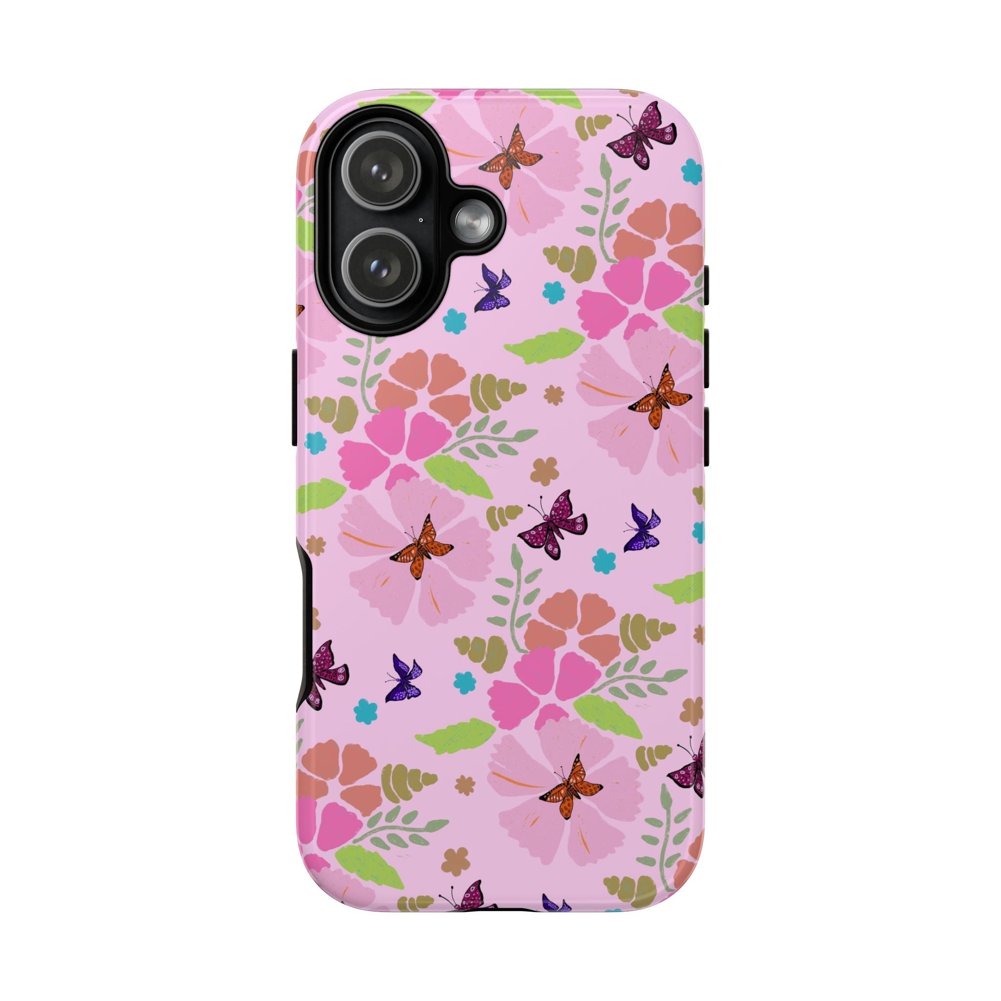 Pink Butterfly Garden Theme Tough Cases Printify