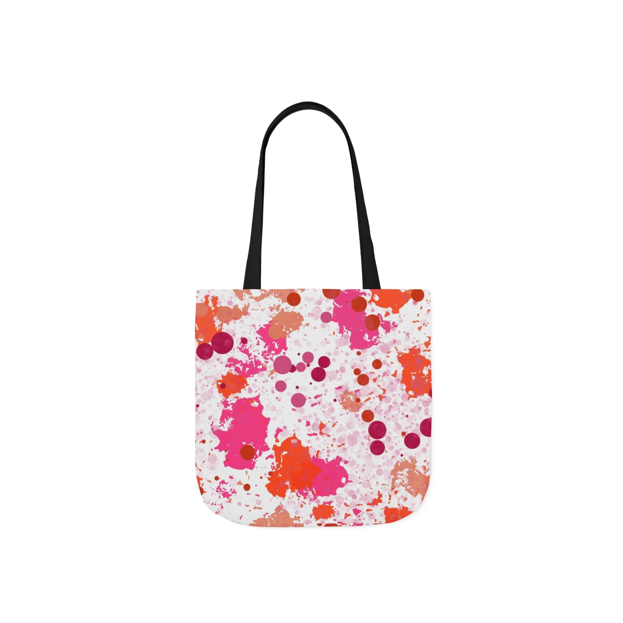 Multicolor Splashed Canvas Tote Bag, 5-Color Straps Printify