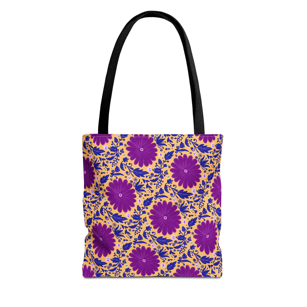 Botanic Susanah Purple Flower Print Tote Bag – Hand-Designed Print