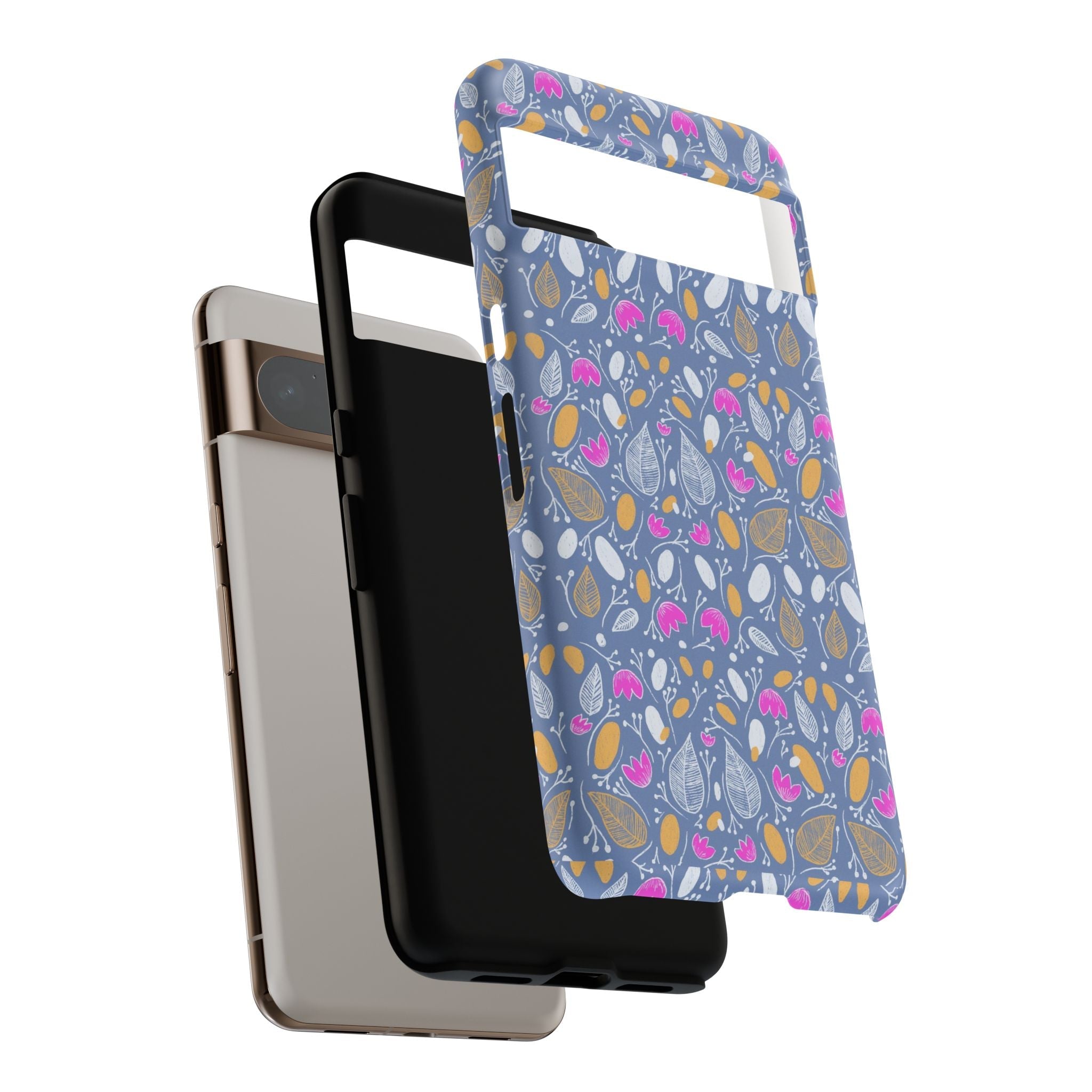 Abstract Grey Small BotanicThemed Tough Cases-Matte and Glossy Printify