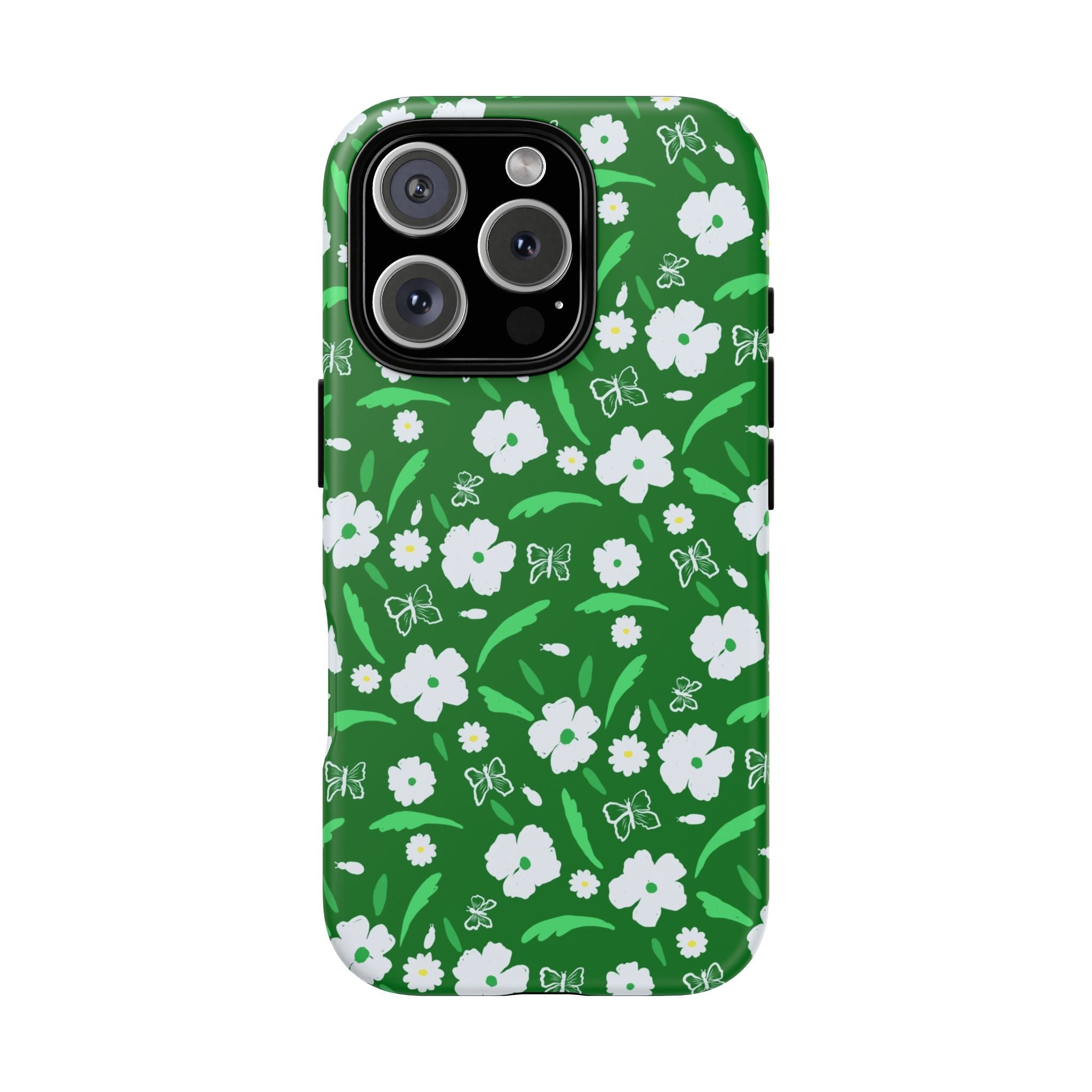 Green Meets White Flora Hand Designed Prints Tough Cases Printify
