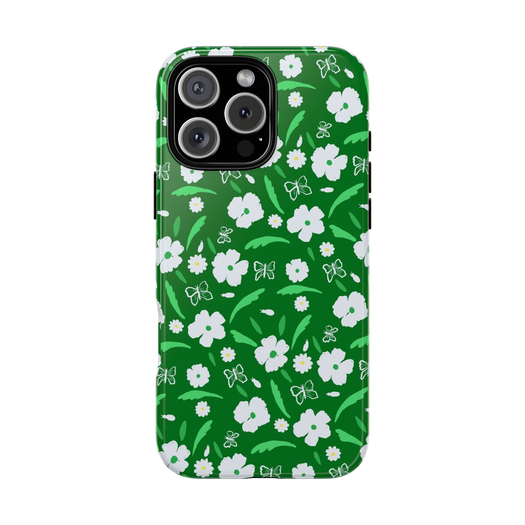 Green Meets White Flora Hand Designed Prints Tough Cases Printify