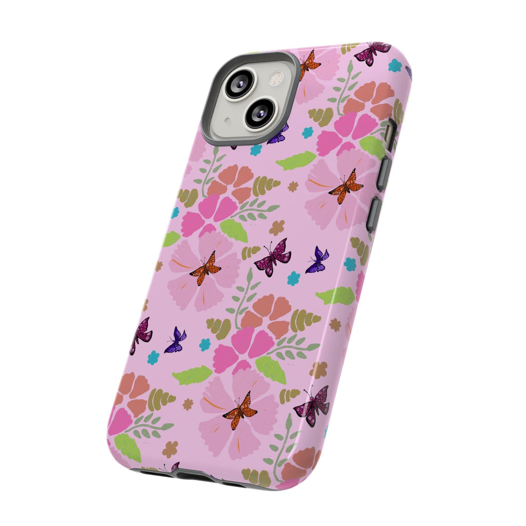 Pink Butterfly Garden Theme Tough Cases Printify
