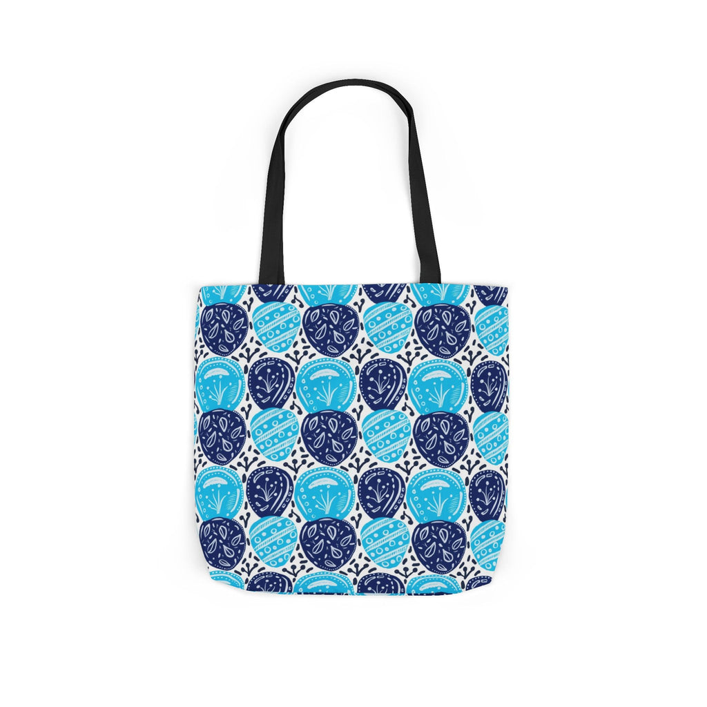Blue Oval Abstract Canvas Tote Bag, 5-Color Straps Printify