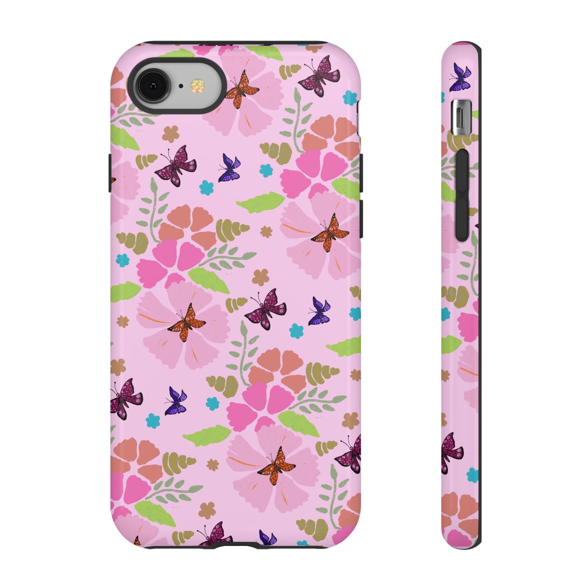 Pink Butterfly Garden Theme Tough Cases Printify