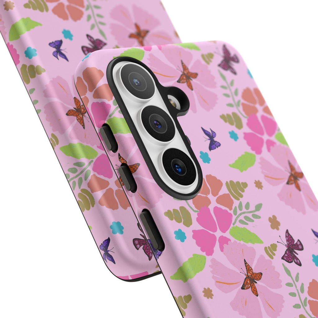 Pink Butterfly Garden Theme Tough Cases Printify
