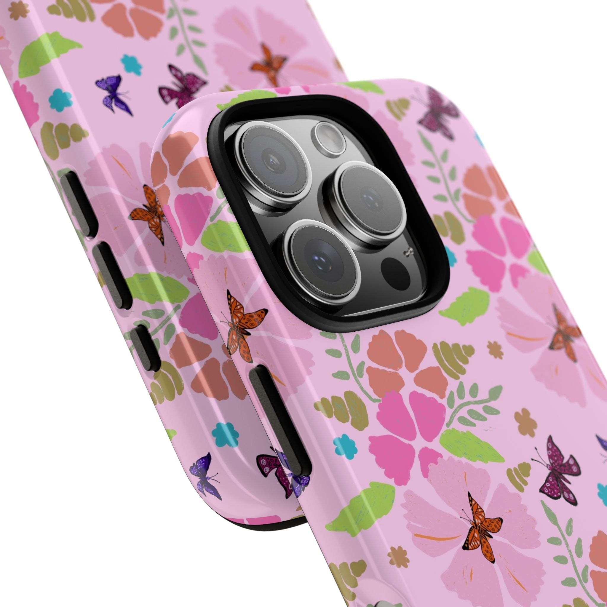 Pink Butterfly Garden Theme Tough Cases Printify