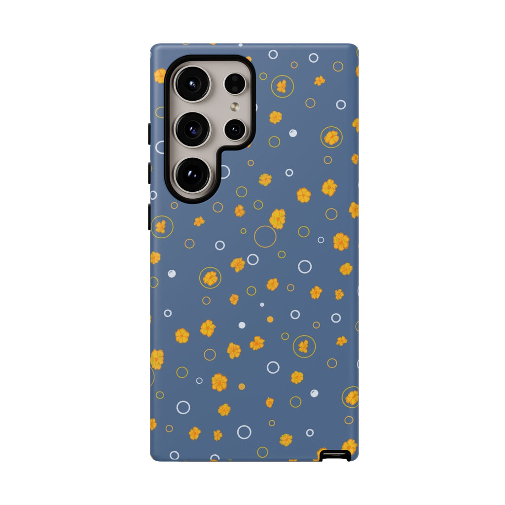 Bluish Grey -Small Cute Wild Flower -Hand Designed Prints-Tough Cases Printify