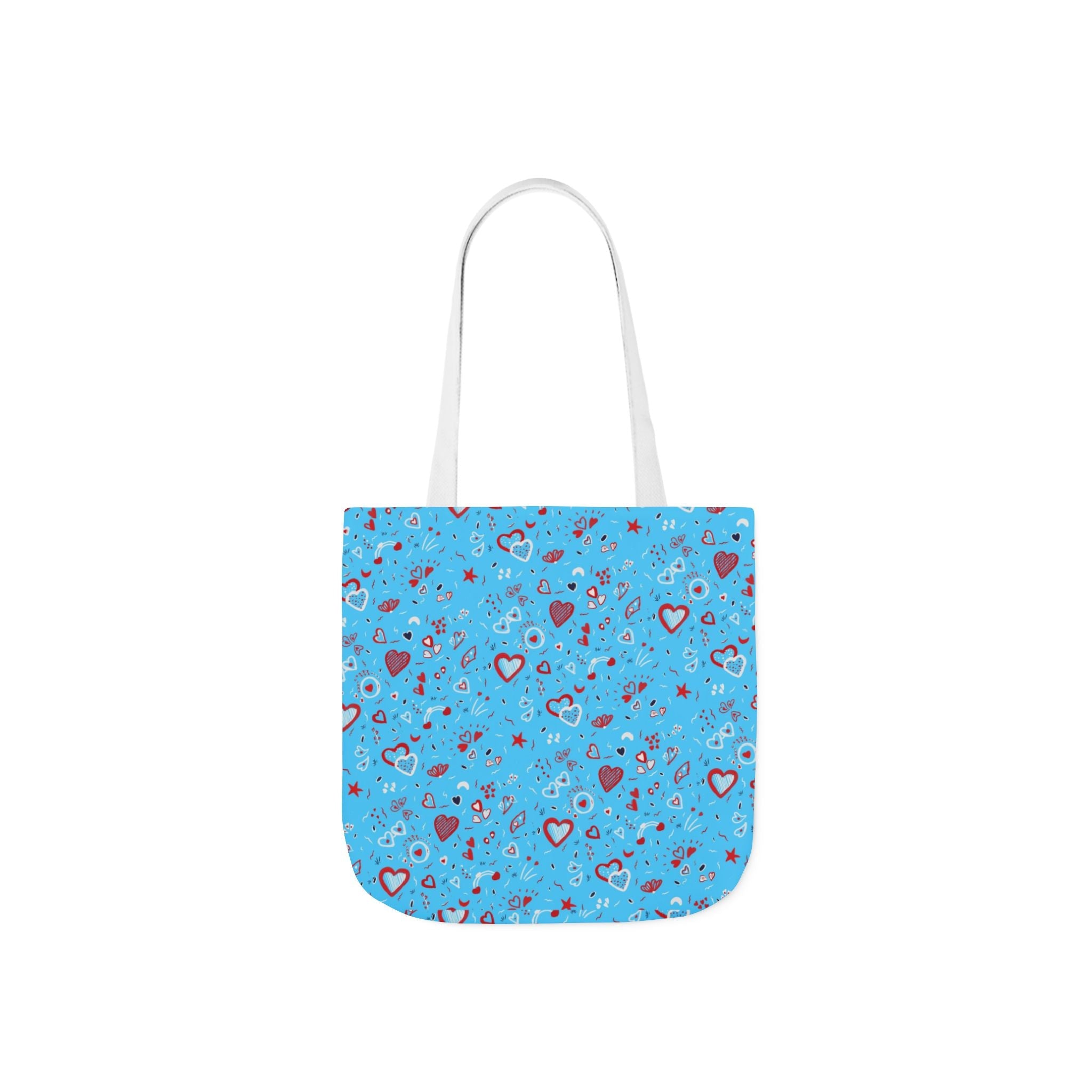 May be Valentine Hand Designed Print Canvas Tote Bag, 5-Color Straps Printify
