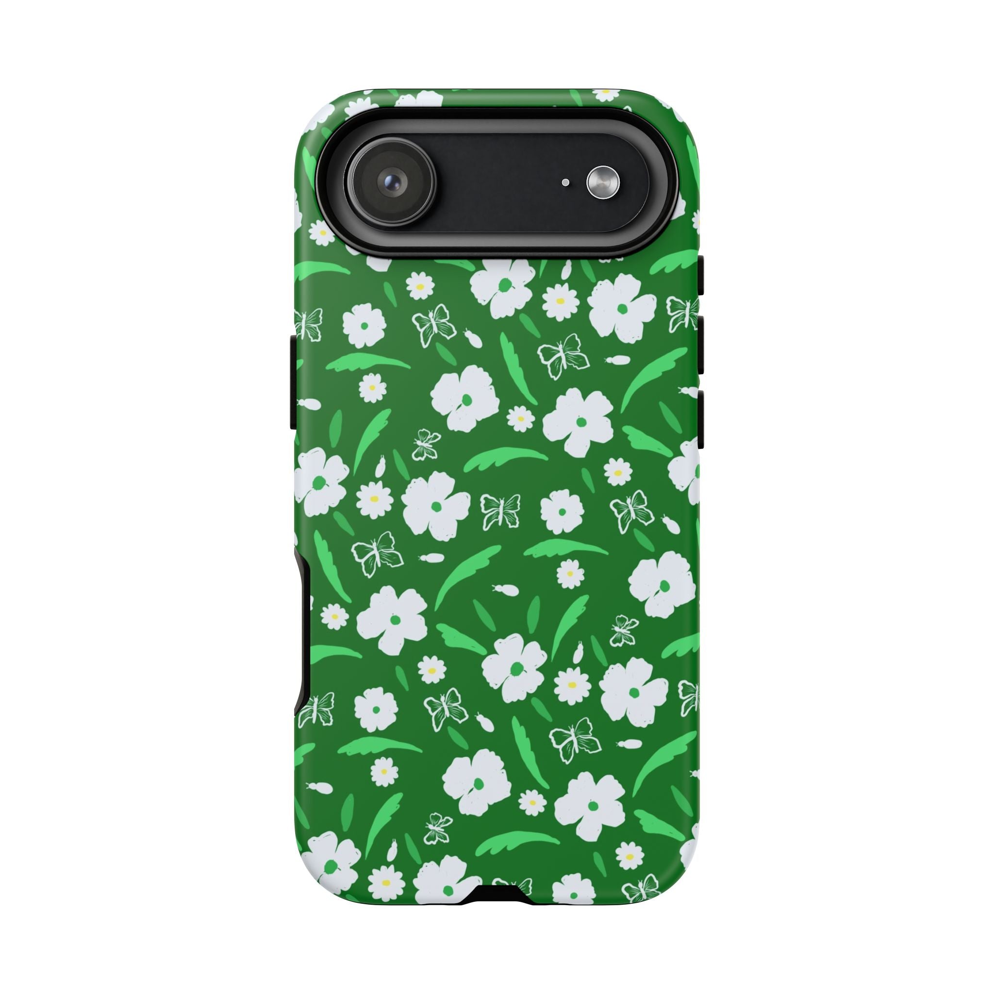 Green Meets White Flora Hand Designed Prints Tough Cases Printify