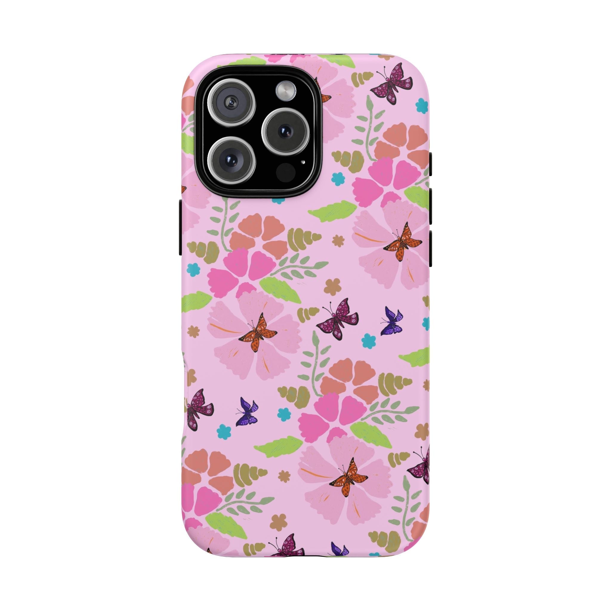 Pink Butterfly Garden Theme Tough Cases Printify