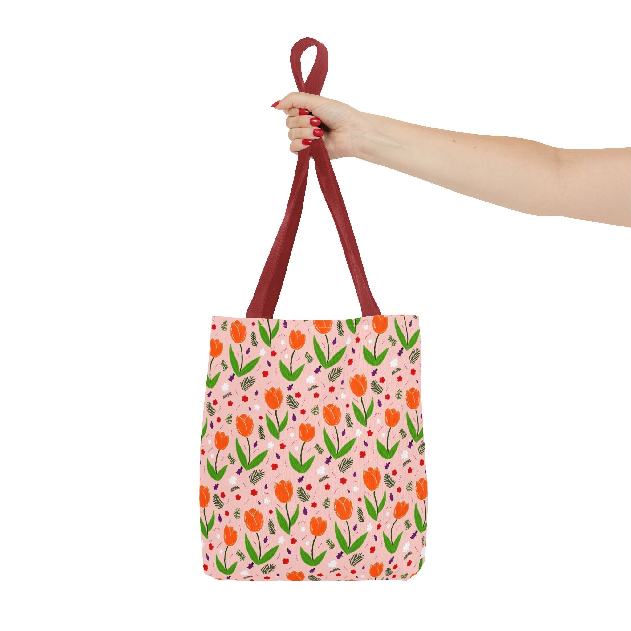 Orange Tulip Hand Designed Art Botanical Print Tote Bag (AOP) Printify