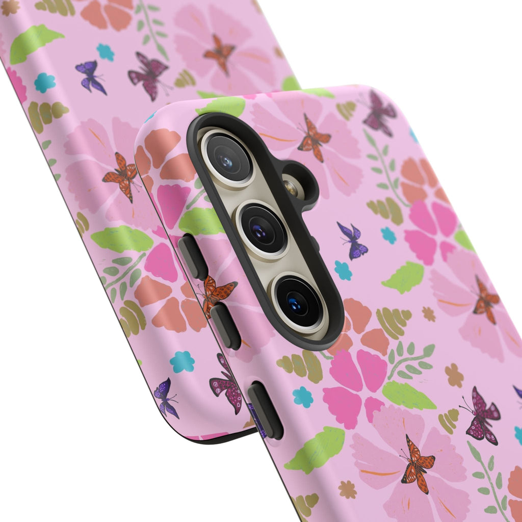 Pink Butterfly Garden Theme Tough Cases Printify