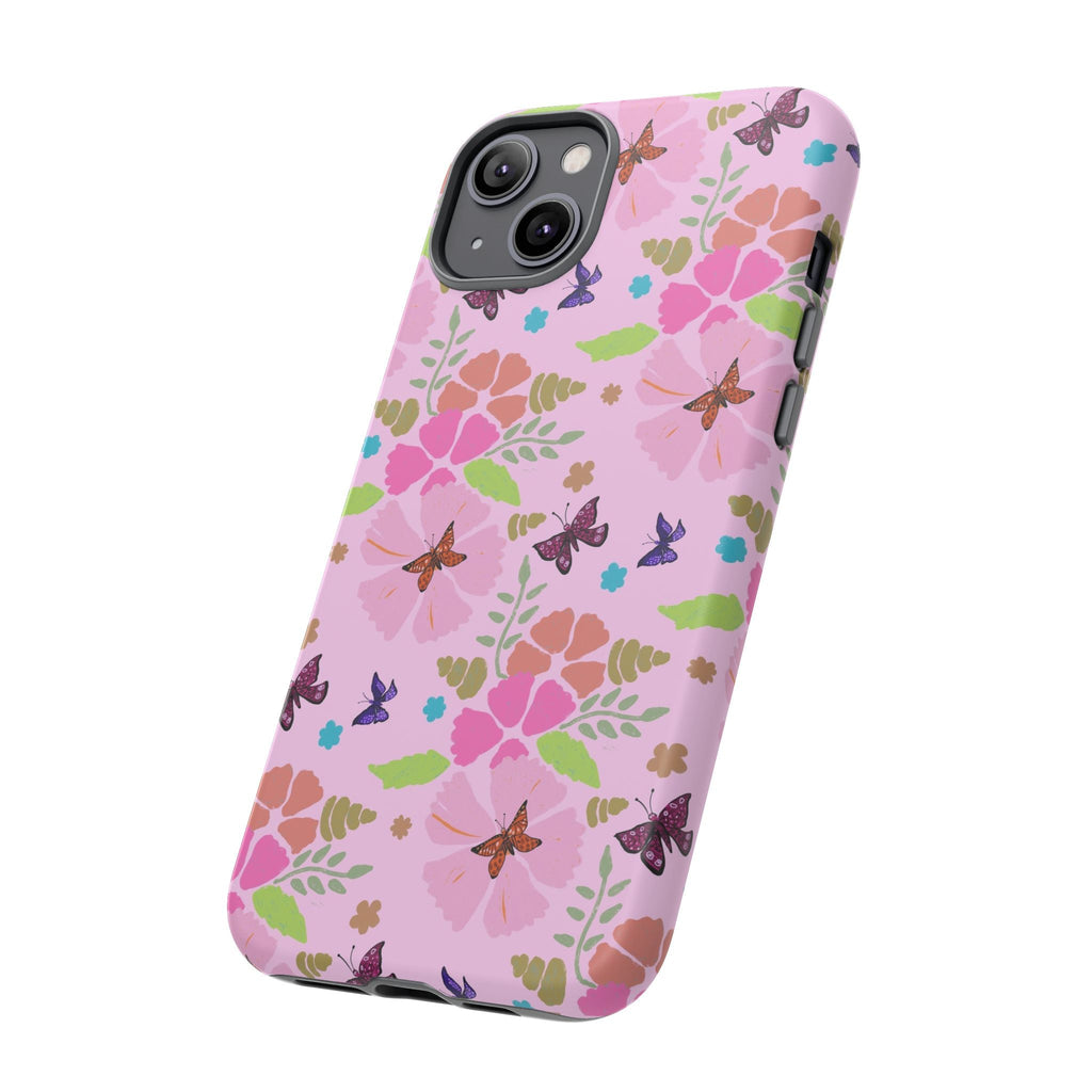 Pink Butterfly Garden Theme Tough Cases Printify