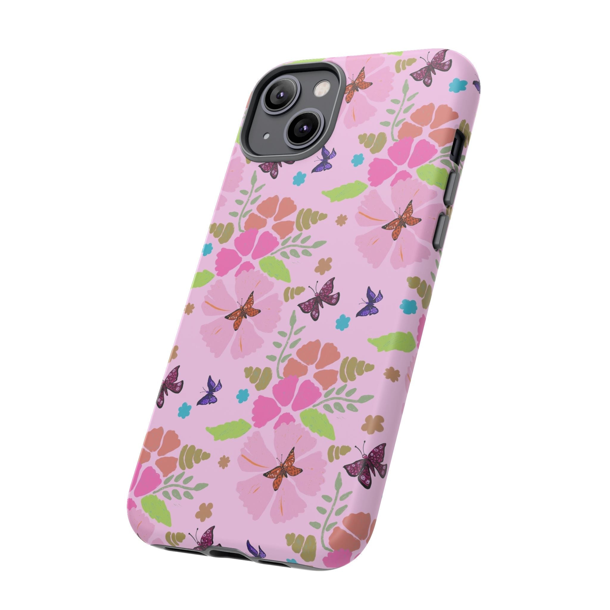Pink Butterfly Garden Theme Tough Cases Printify