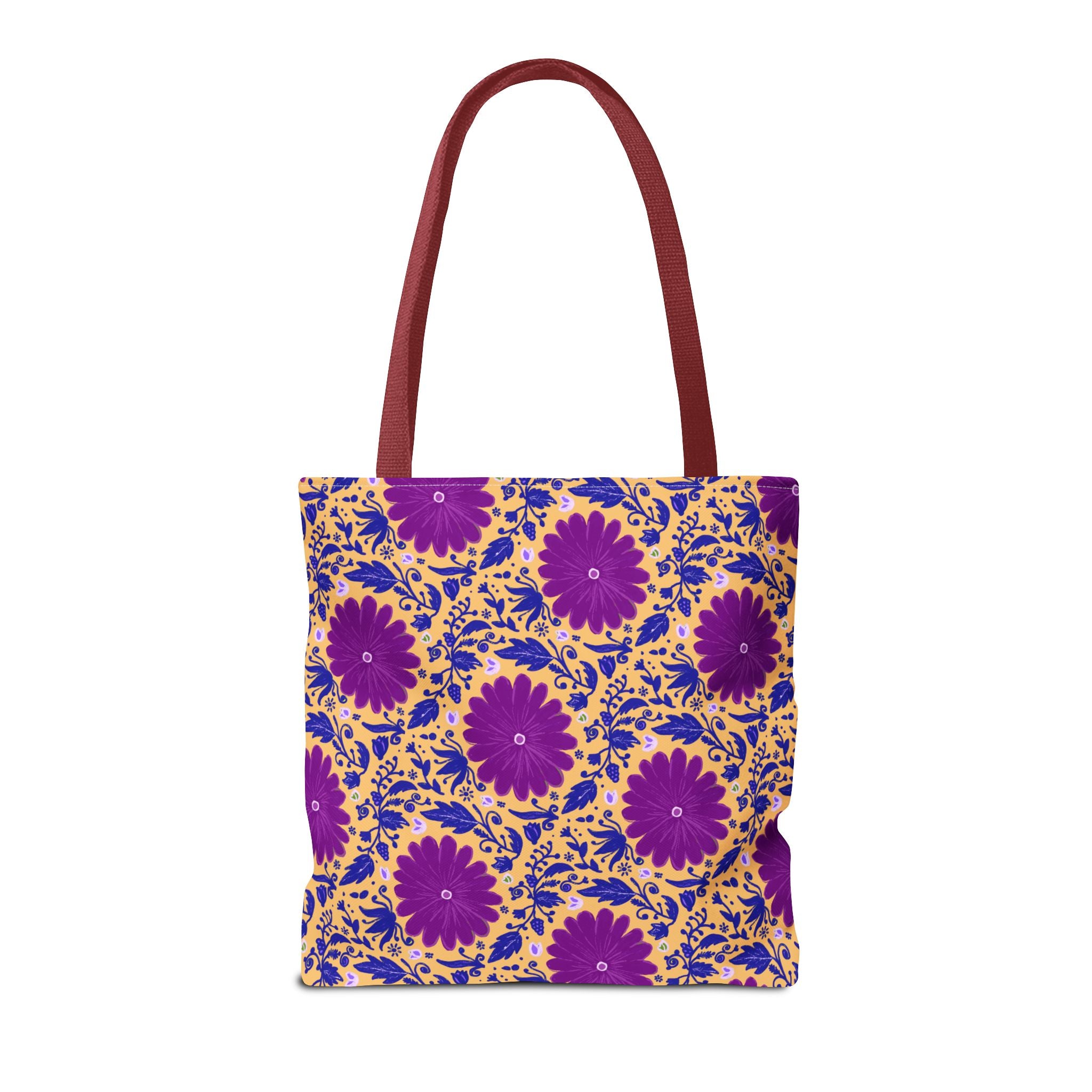 Botanic Susanah Purple Flower Print Tote Bag – Hand-Designed Print