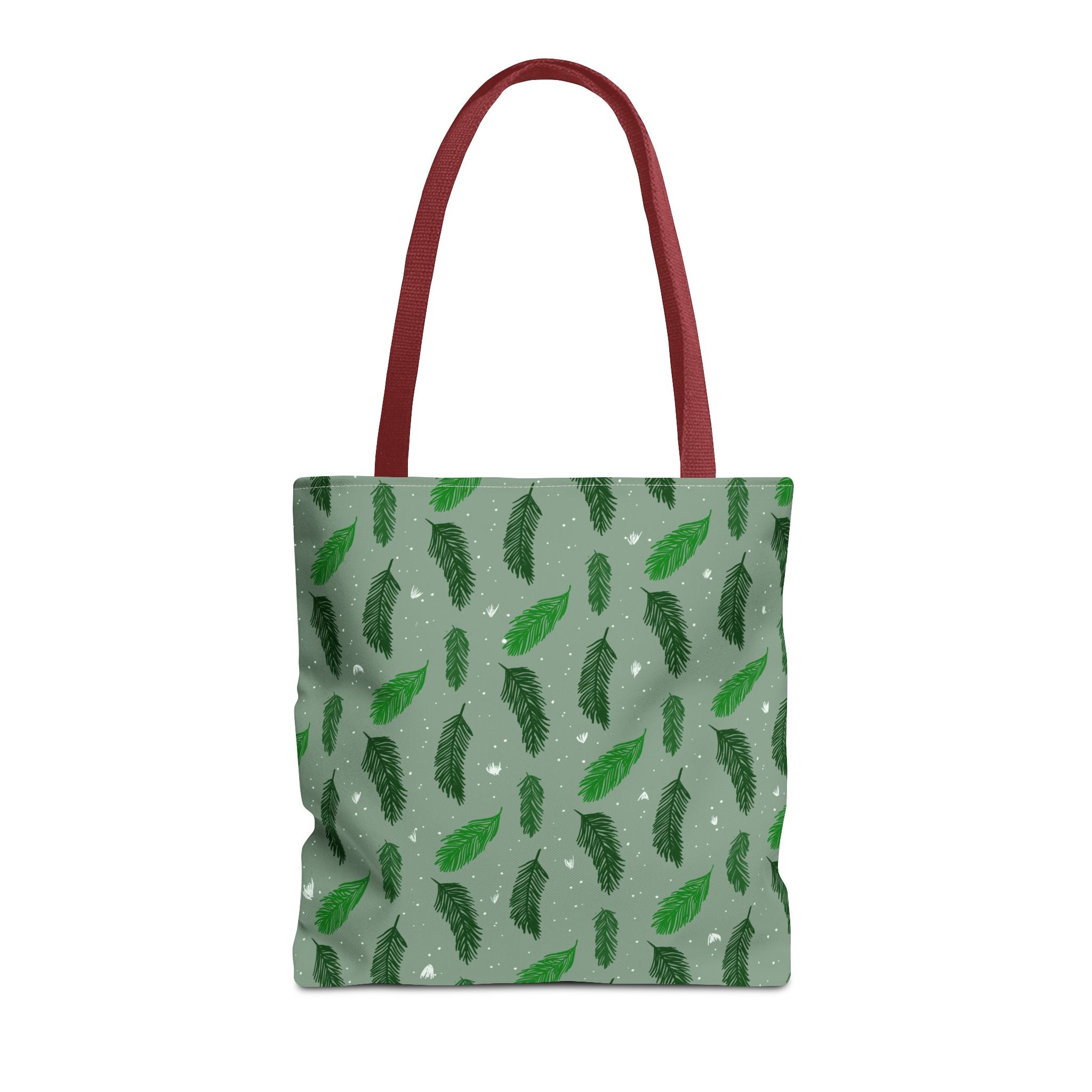 Olive Green Hand Drawn Botanic Print Tote Bags Printify