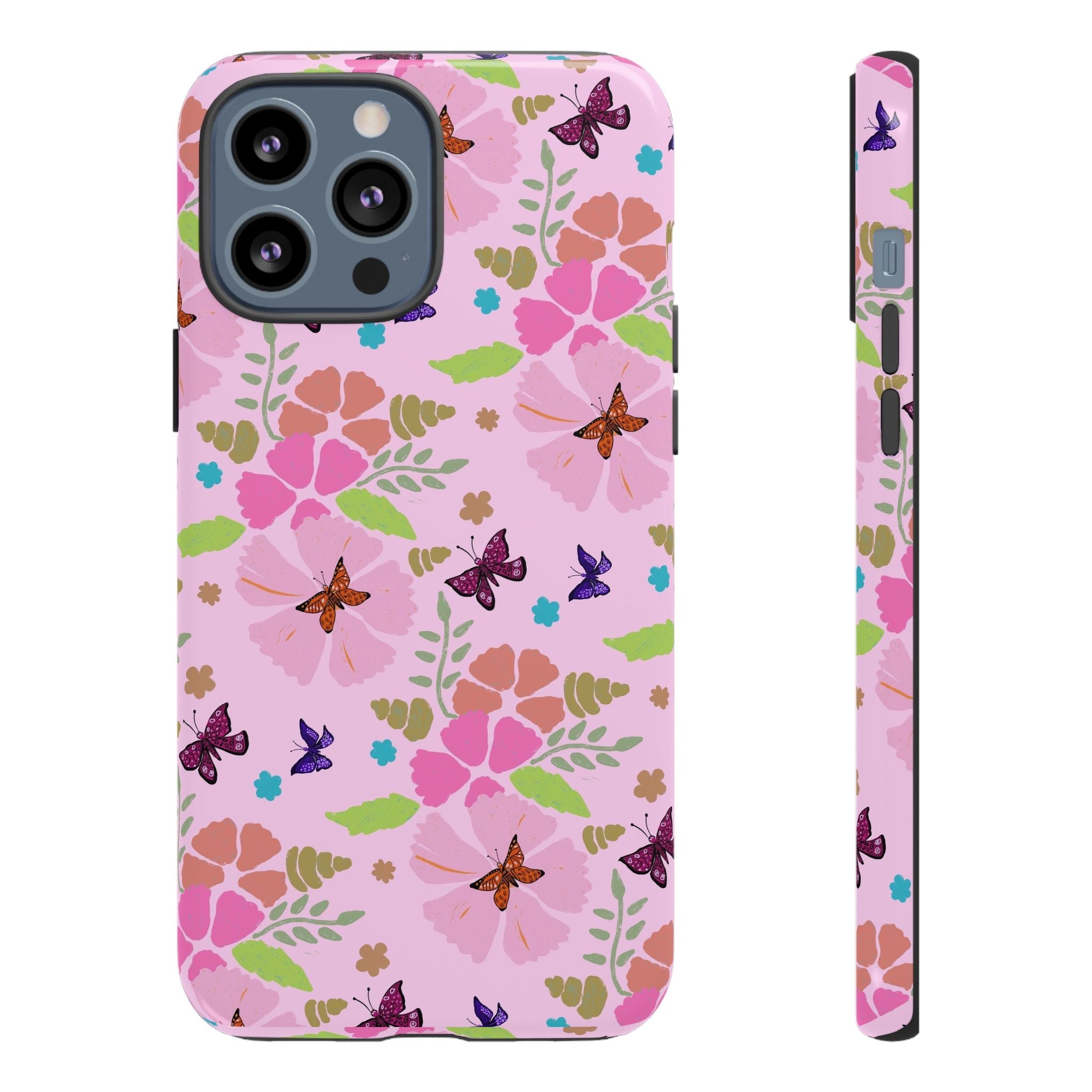 Pink Butterfly Garden Theme Tough Cases Printify