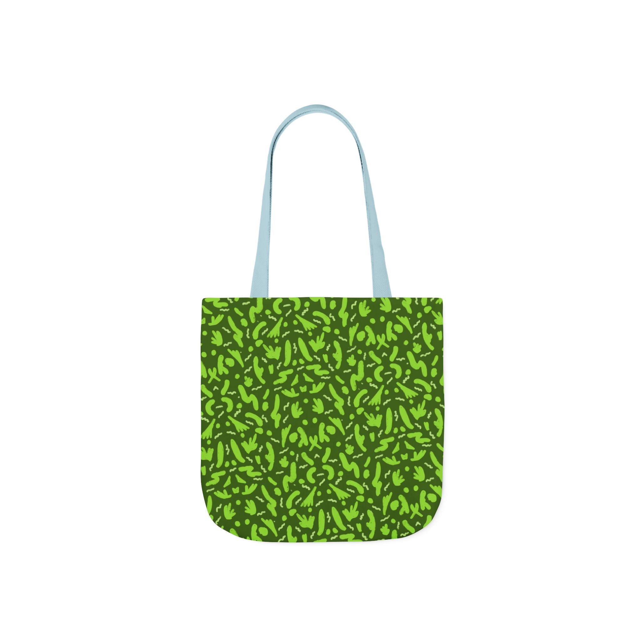 Green Botanic Reusable Canvas Tote Bag, 5-Color Straps Printify