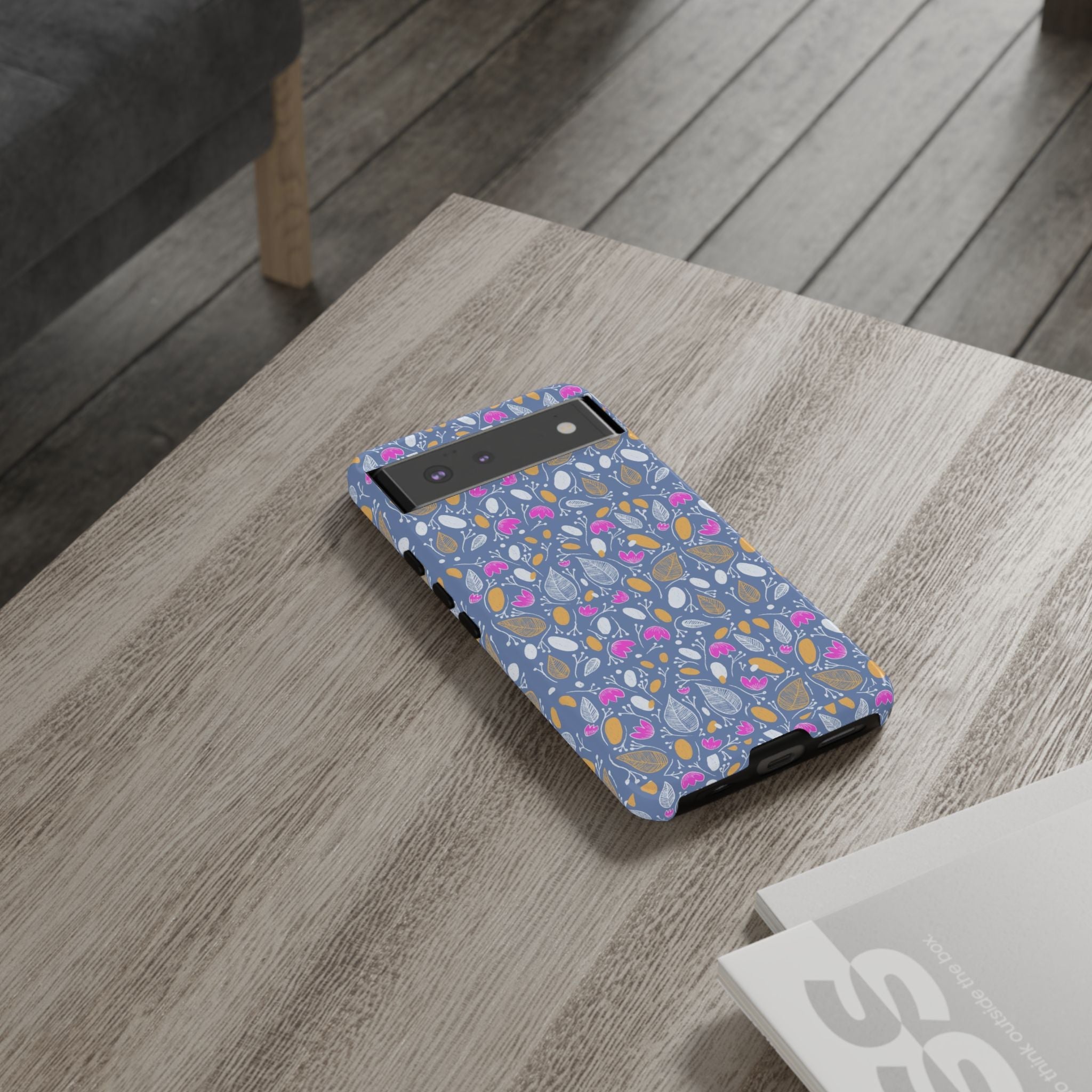 Abstract Grey Small BotanicThemed Tough Cases-Matte and Glossy Printify