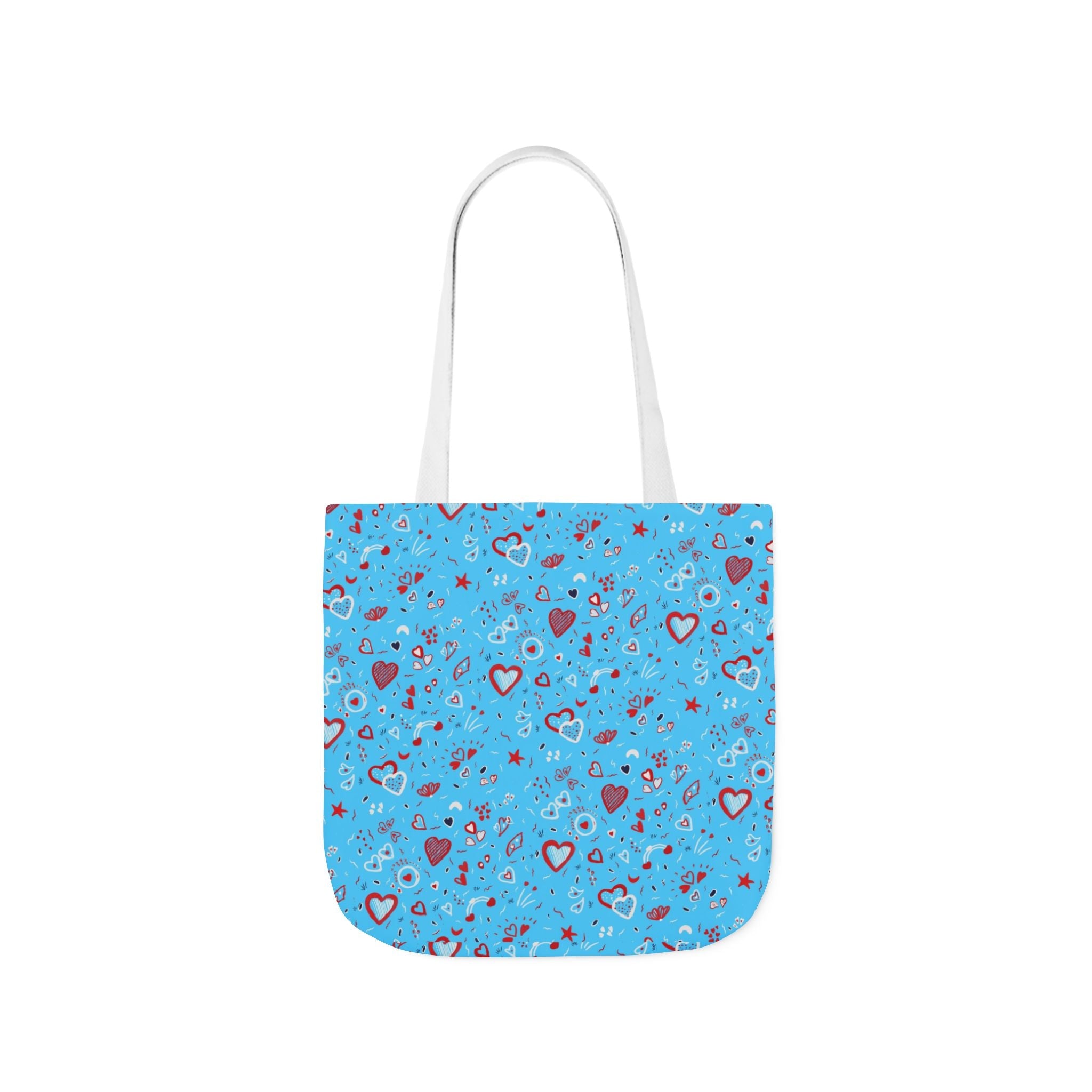 May be Valentine Hand Designed Print Canvas Tote Bag, 5-Color Straps Printify