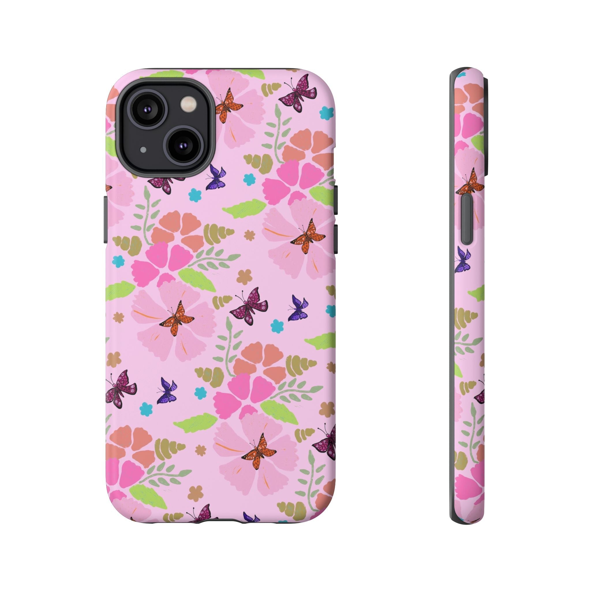 Pink Butterfly Garden Theme Tough Cases Printify