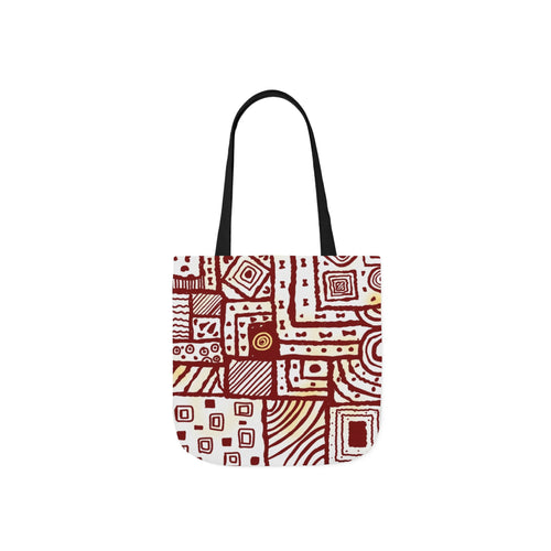 Abstract Pattern Canvas Tote Bag, 5-Color Straps Printify