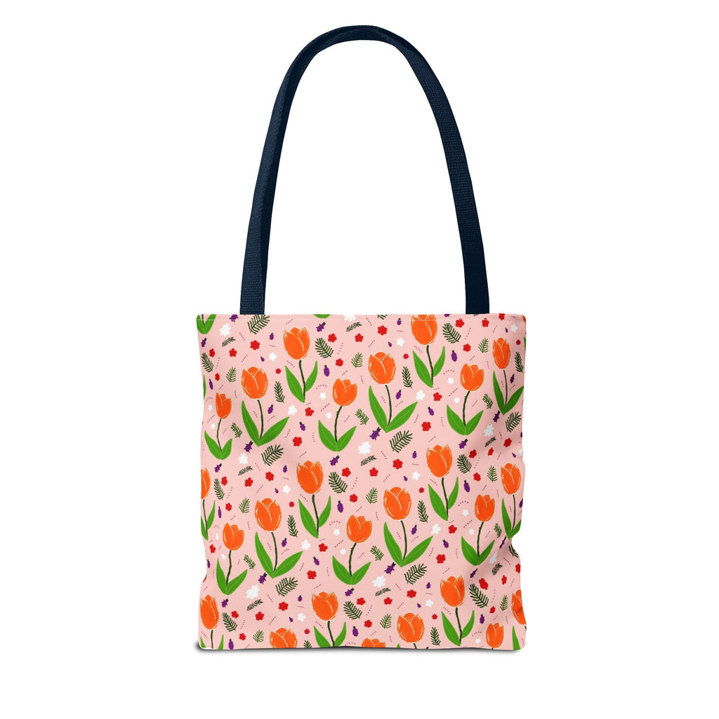 Orange Tulip Hand Designed Art Botanical Print Tote Bag (AOP) Printify