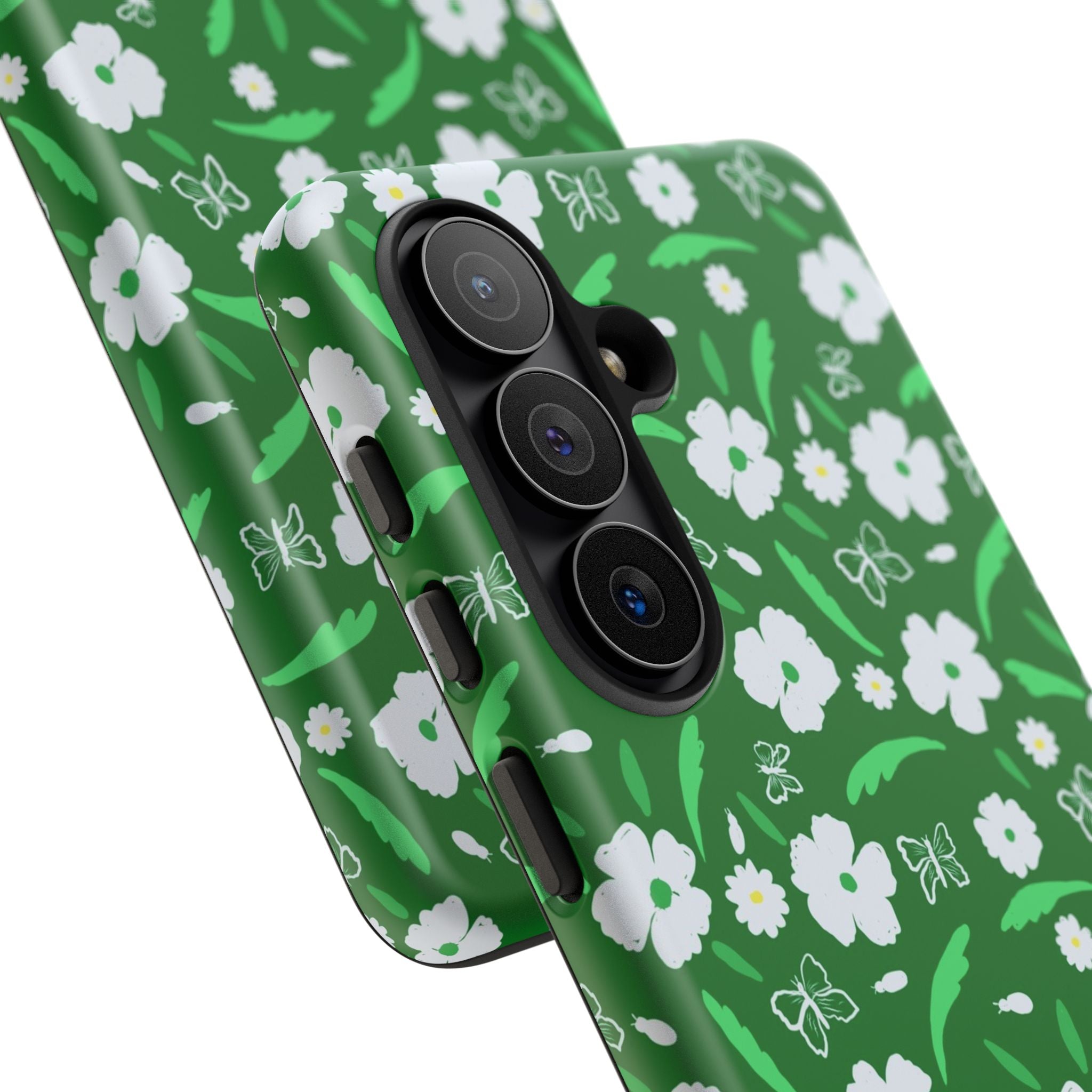 Green Meets White Flora Hand Designed Prints Tough Cases Printify