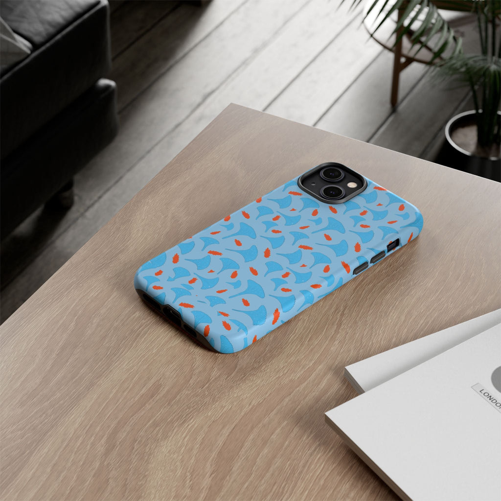 Blue Orange Odd Shape Themed Tough Cases Printify