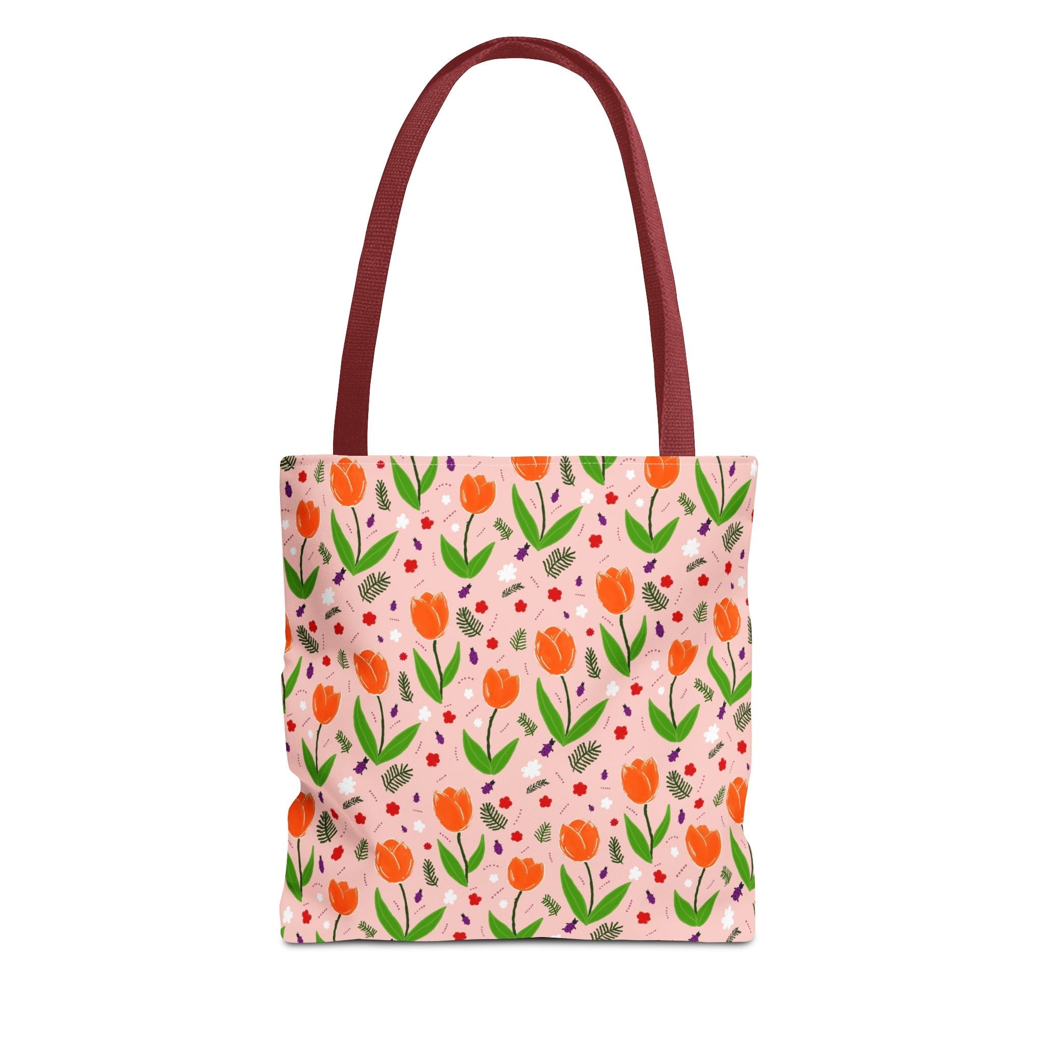 Orange Tulip Hand Designed Art Botanical Print Tote Bag (AOP) Printify