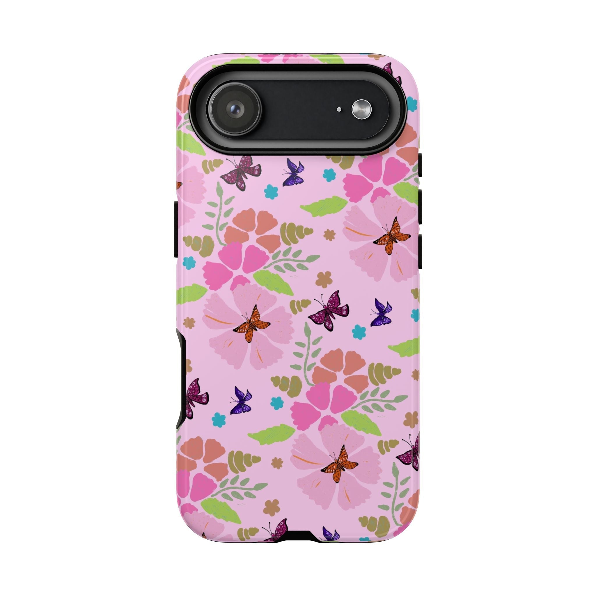 Pink Butterfly Garden Theme Tough Cases Printify