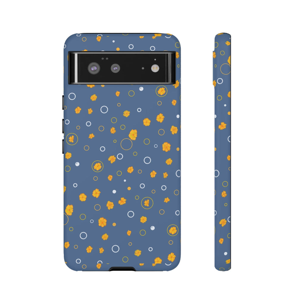Bluish Grey -Small Cute Wild Flower -Hand Designed Prints-Tough Cases Printify
