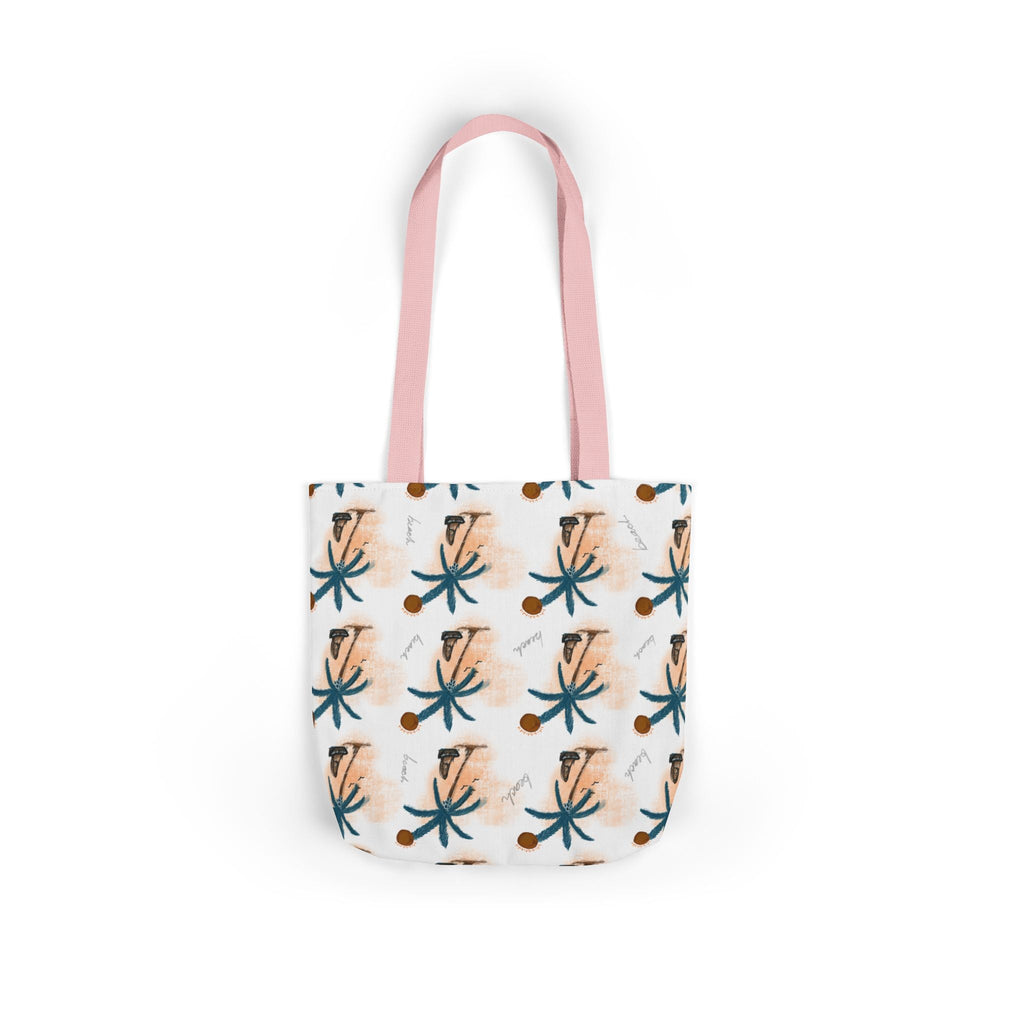 Beach Hand Drawn Art Canvas Tote Bag, 5-Color Straps Printify