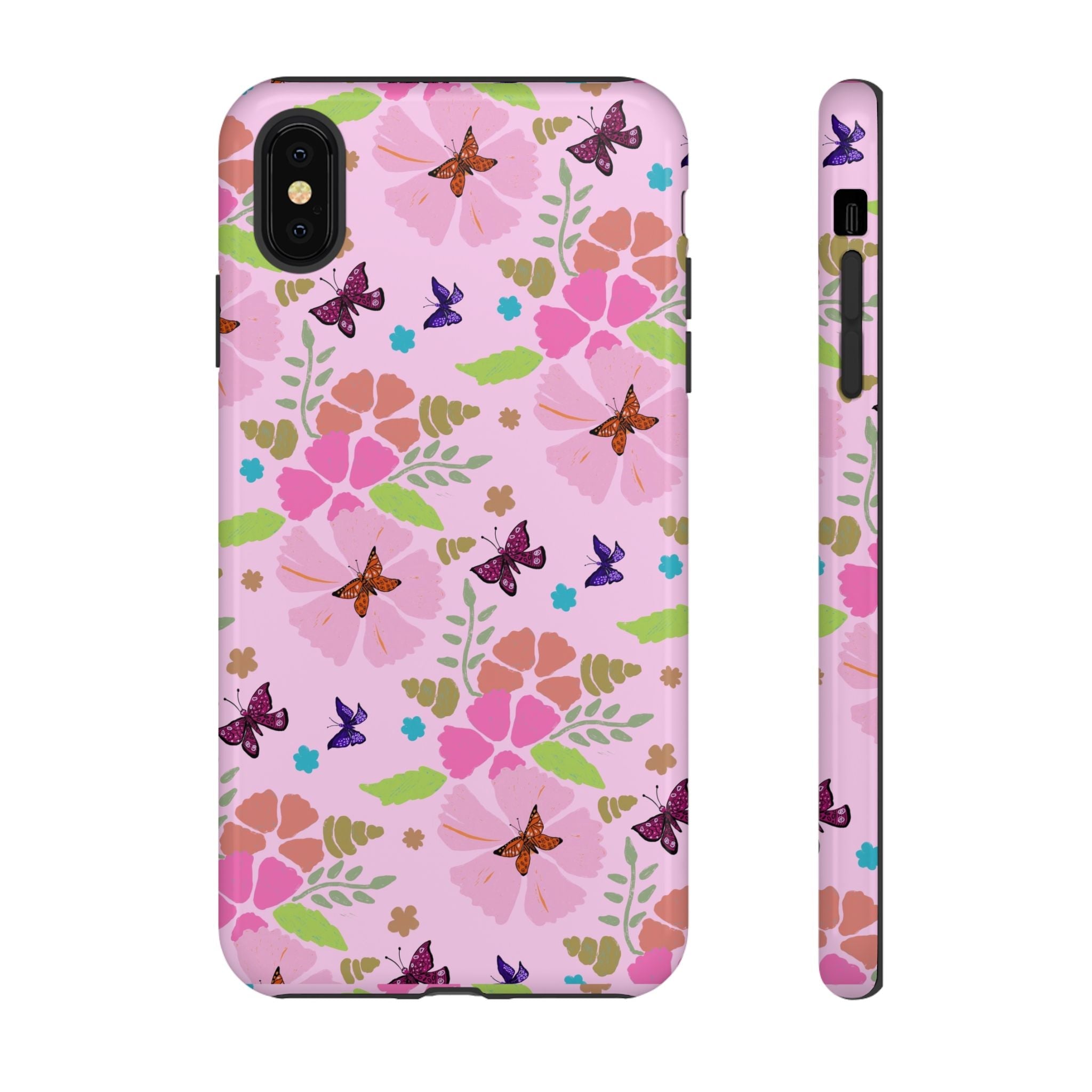 Pink Butterfly Garden Theme Tough Cases Printify